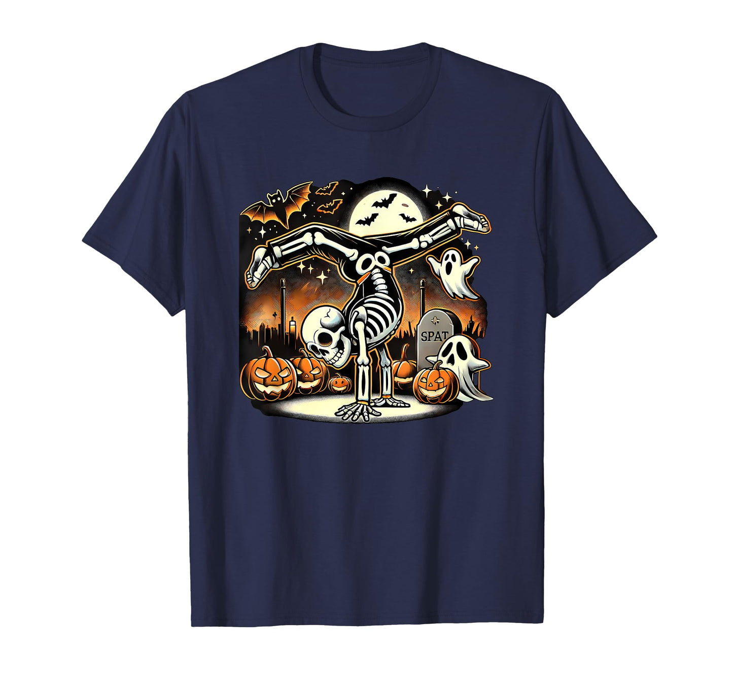 Halloween Skeleton Gymnastics Gymnast T-Shirt