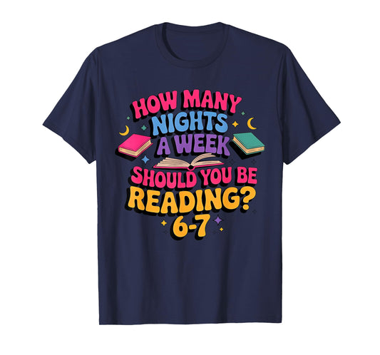 How Many Nights Reading 67 Meme Six Seven Teacher T-Shirt