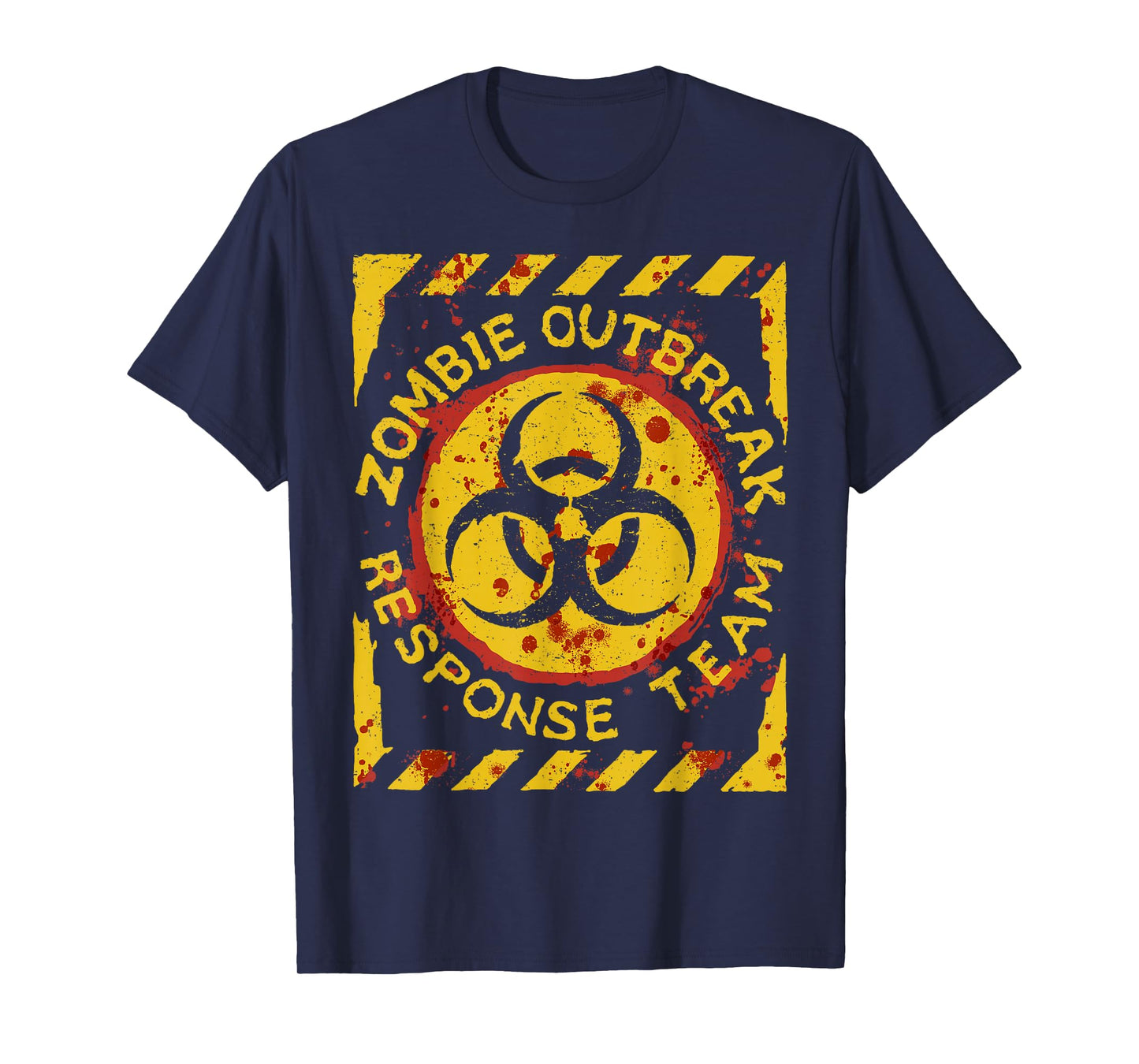 Zombie Outbreak Halloween Response Team Funny Men Apocalypse T-Shirt