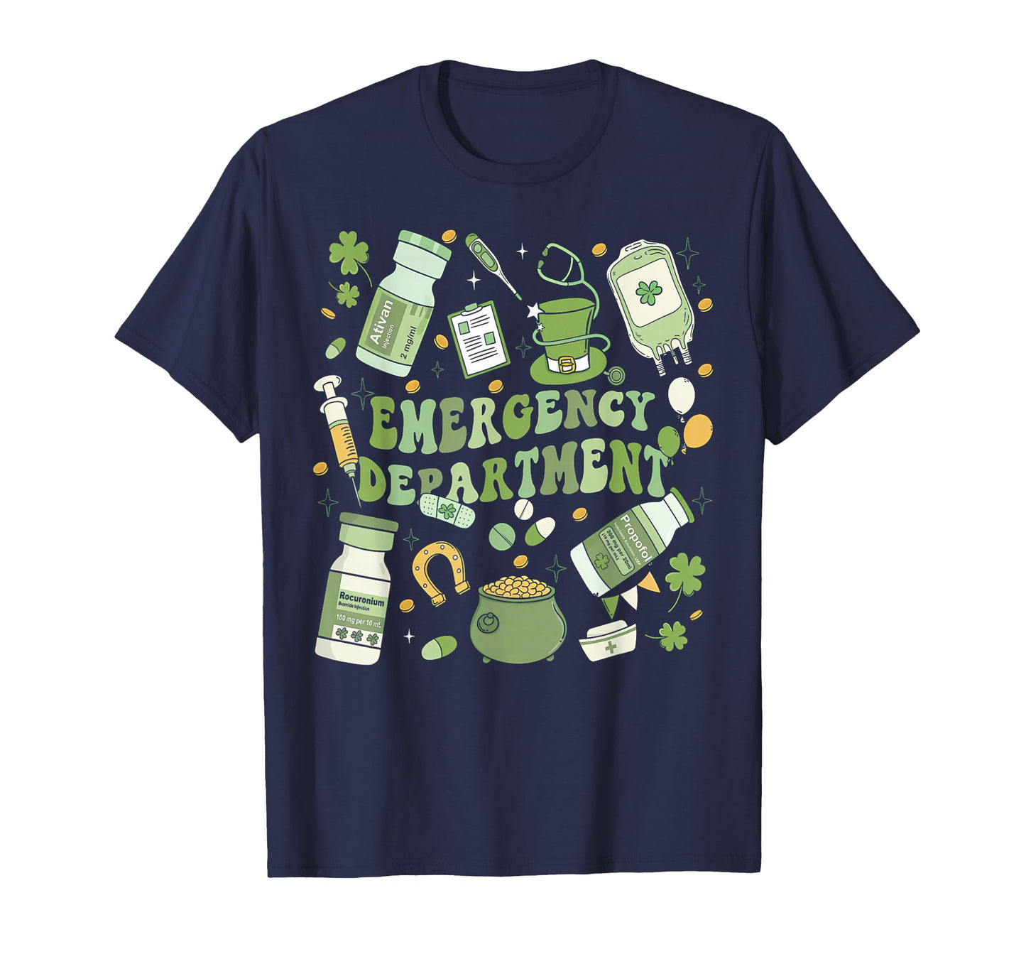 Emergency Department ER Nurse Irish St Patricks Day T-Shirt