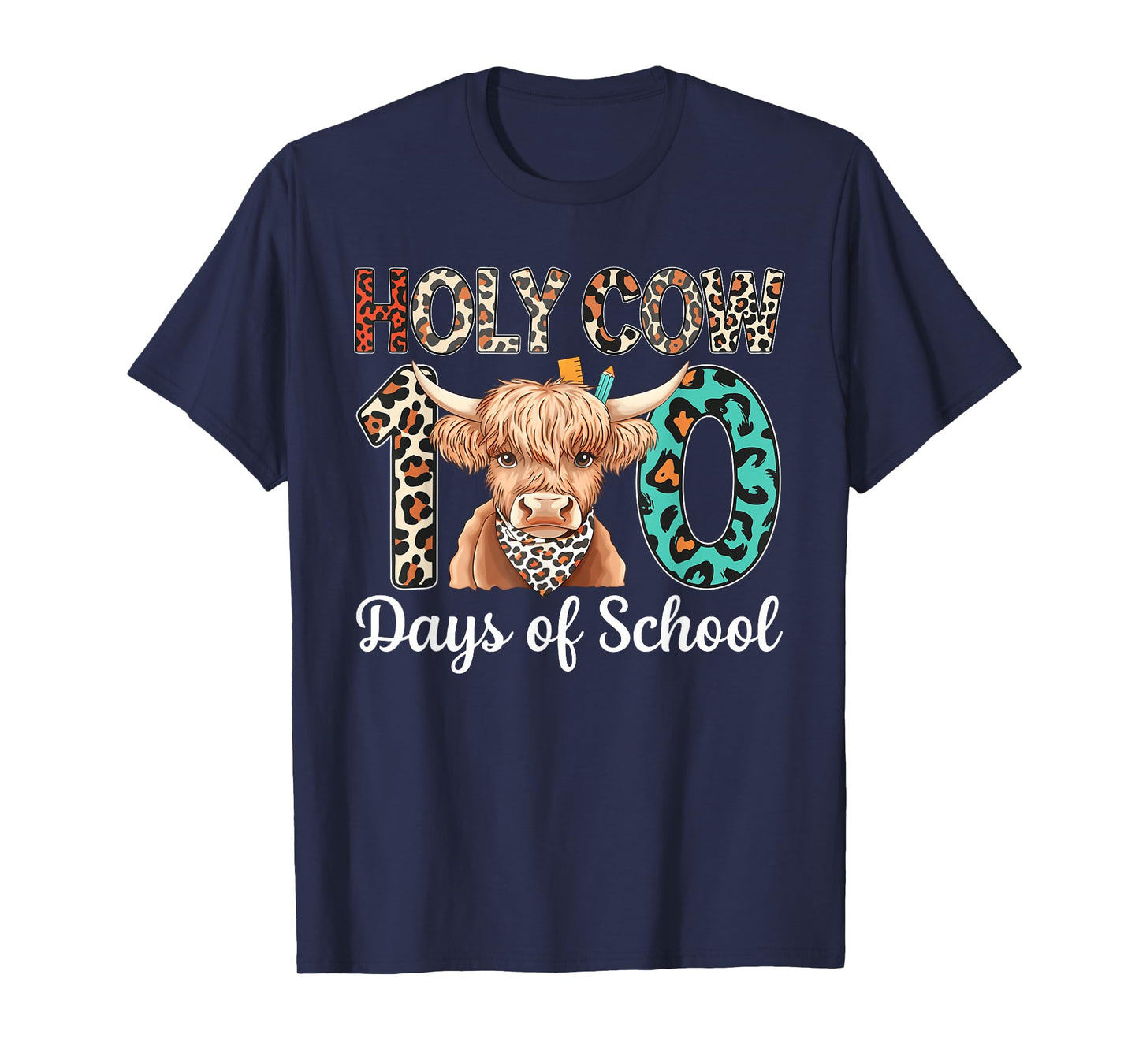 Holy Cow 100 Days of School 100th Day Smarter Teacher Kids T-Shirt