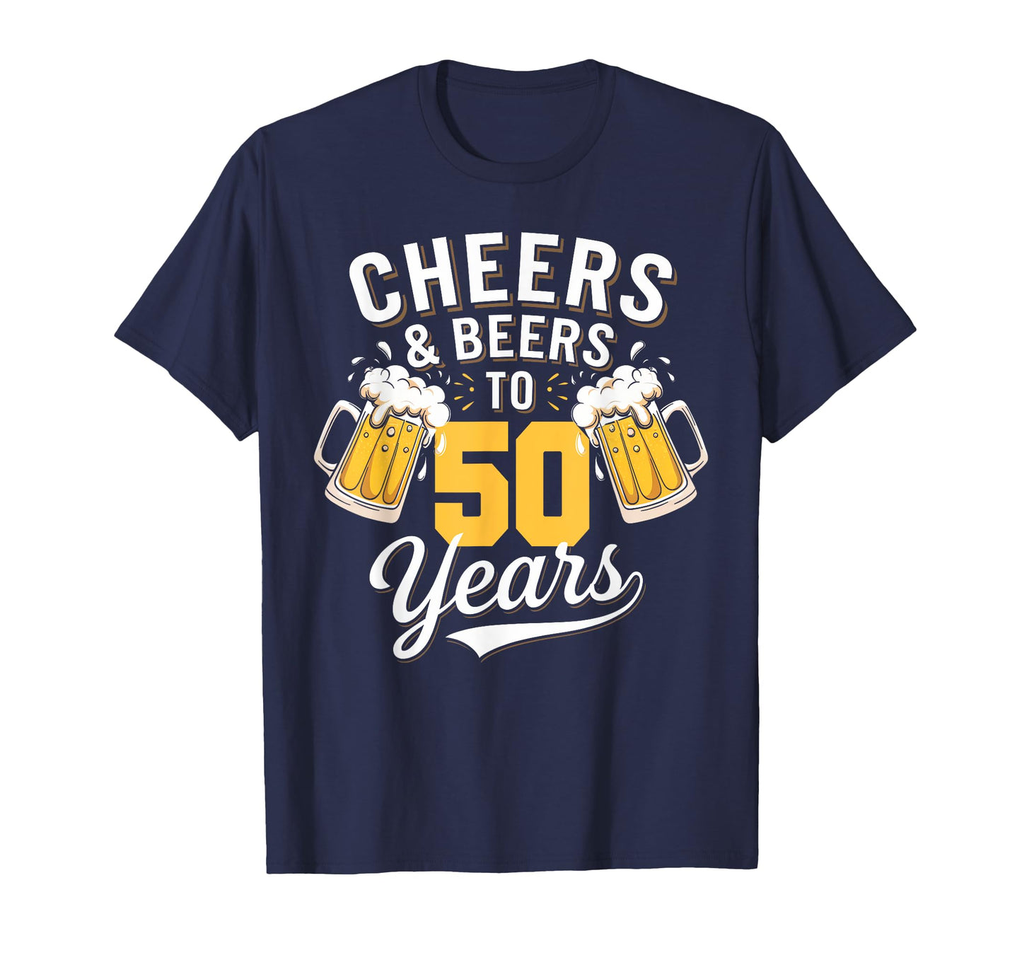 Cheer & Beer to 50 Years 50th Birthday Beer Drinking Party T-Shirt