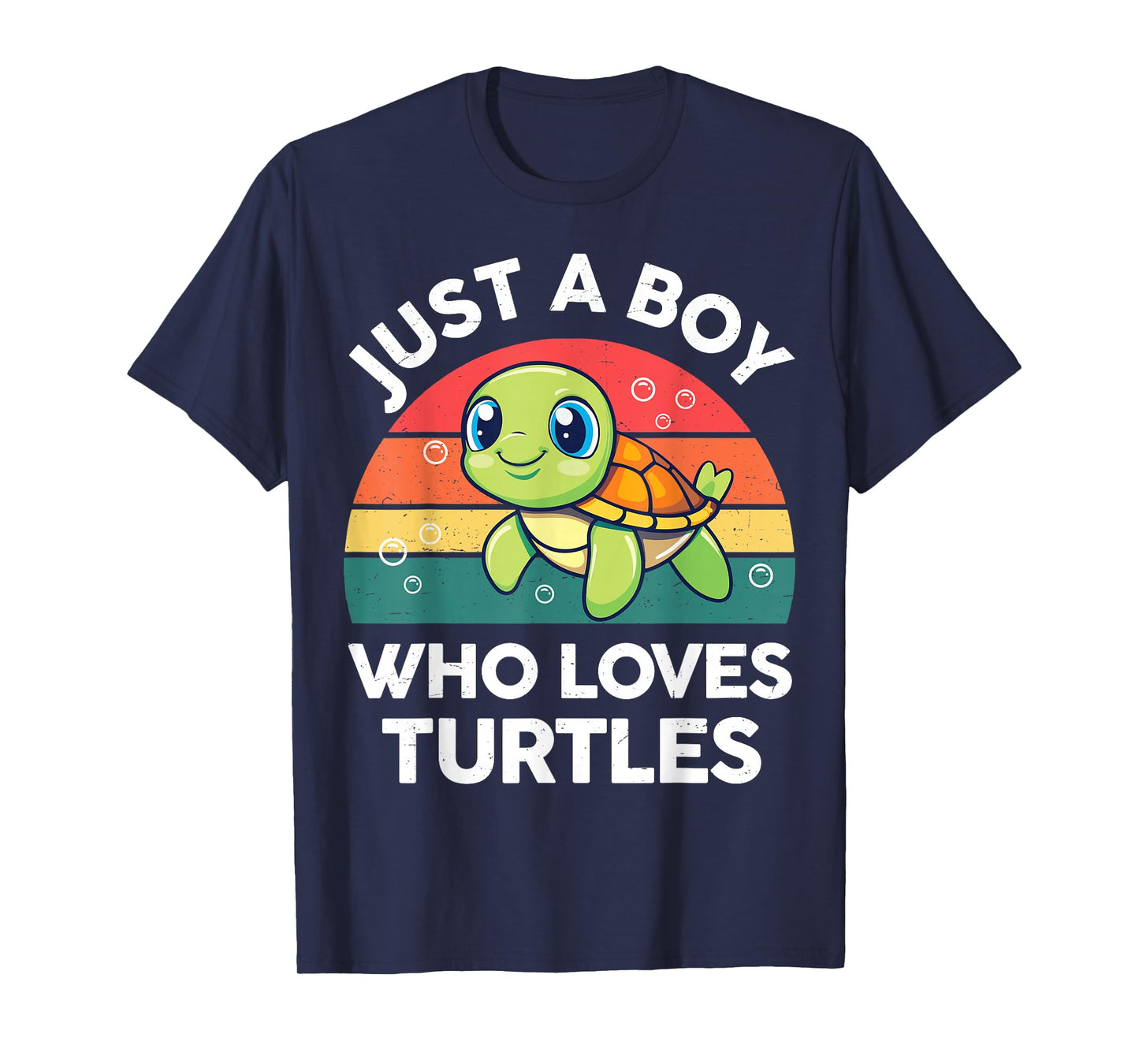 Turtle Just A Boy Who Loves Turtles Cute Toddler Kids T-Shirt