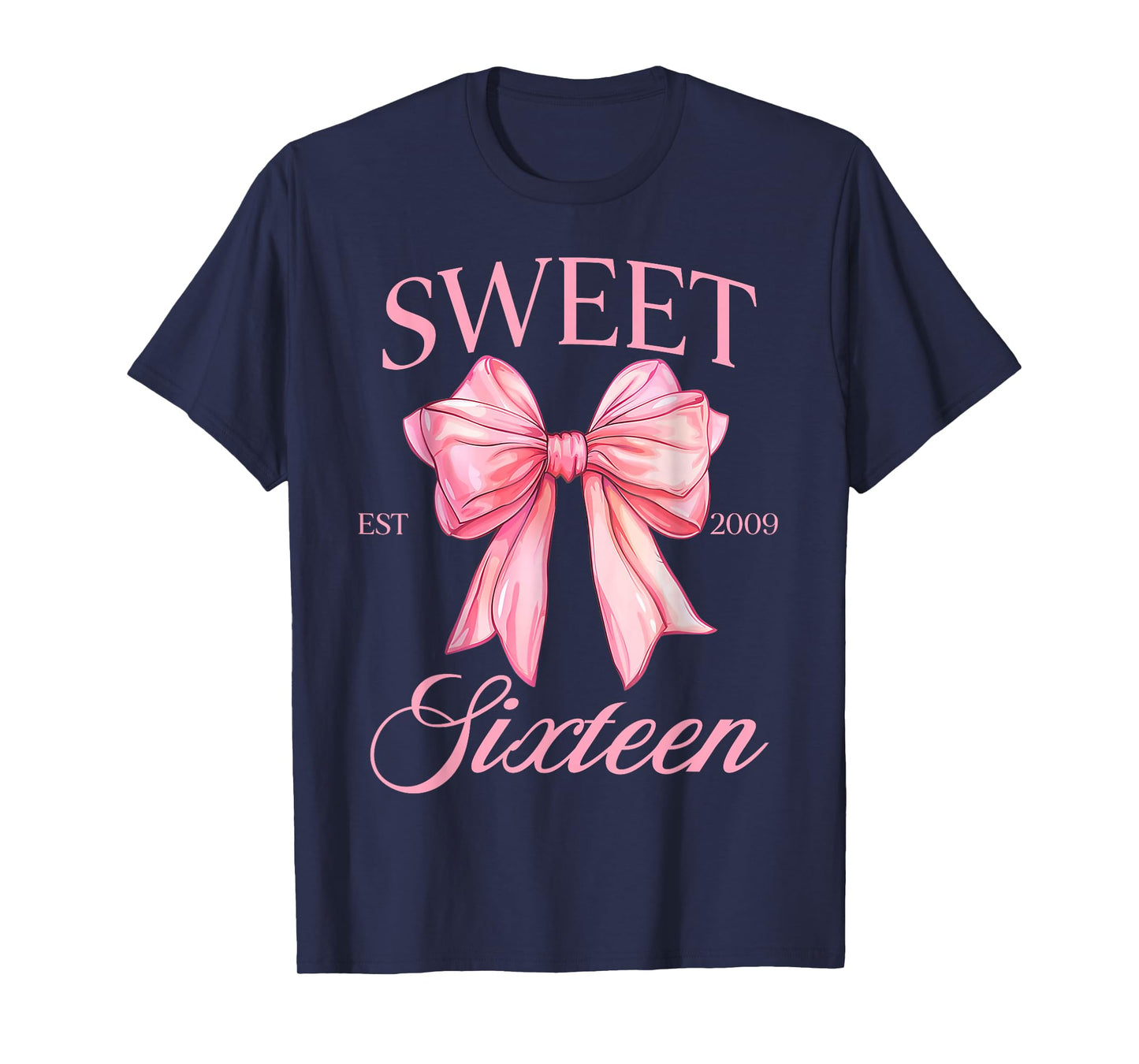 Groovy Sweet 16th Birthday Girl Coquette Bow 16 Year Old T-Shirt