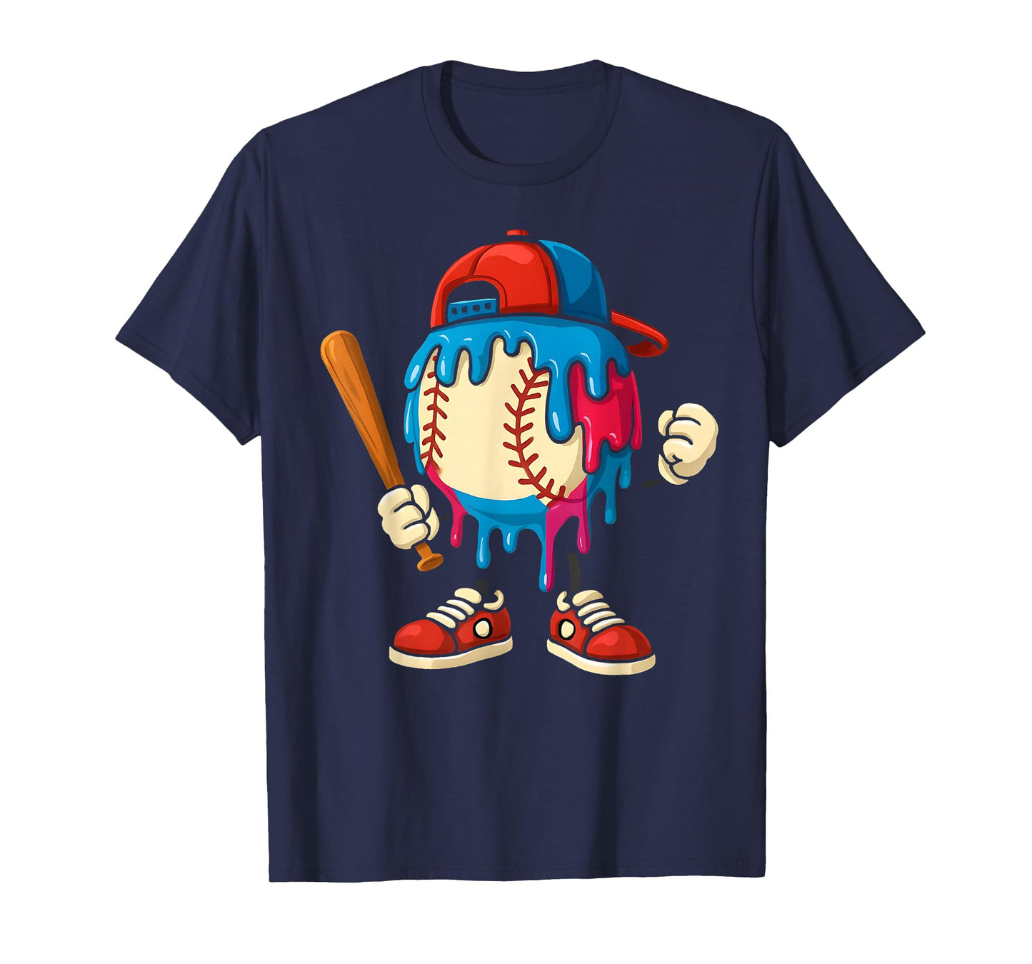 Baseball Drip Boys Ice Cream Drip Youth Sport Game Day T-Shirt