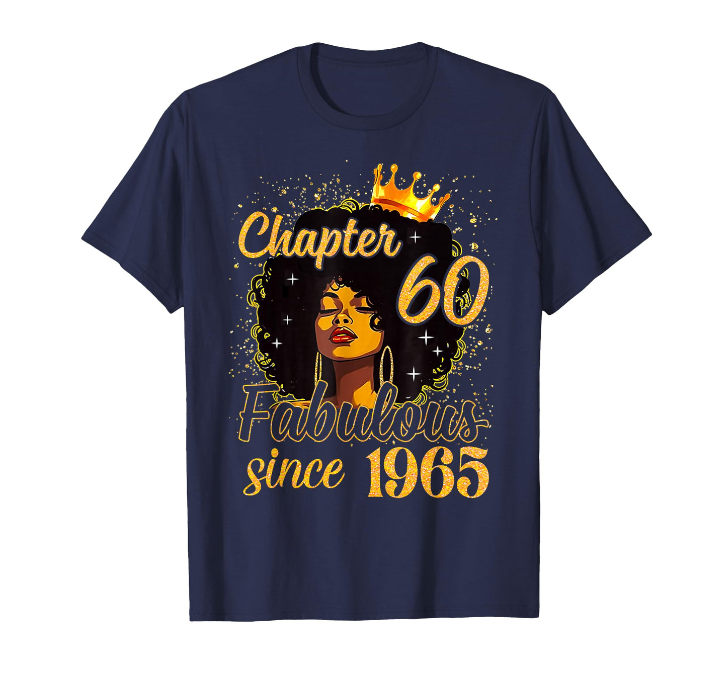 Chapter 60 Fabulous Since 1965 60th Birthday Women Melanin T-Shirt