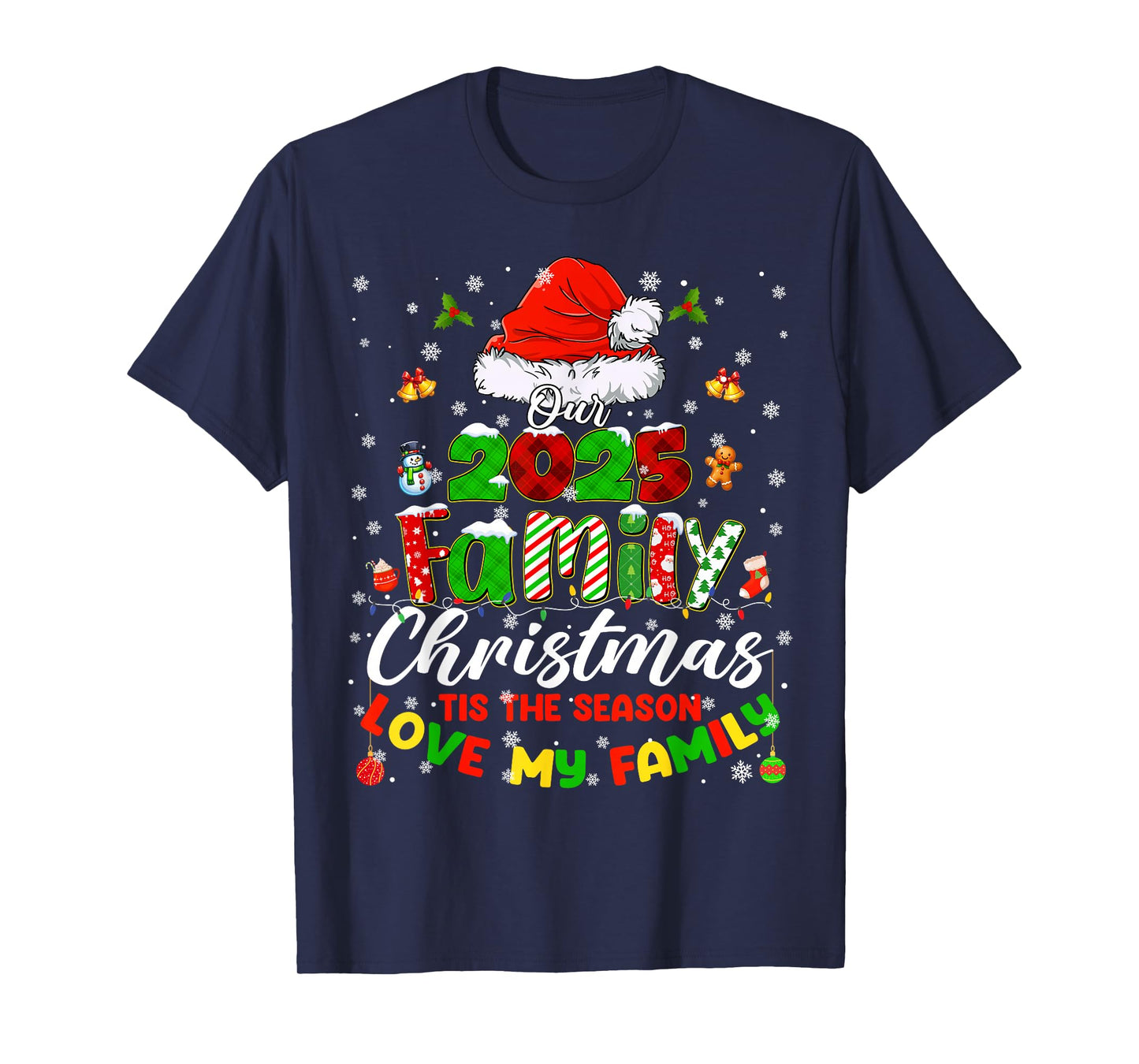 Funny Pajamas Outfit Family Matching Christmas 2025 Gifts PJ T-Shirt