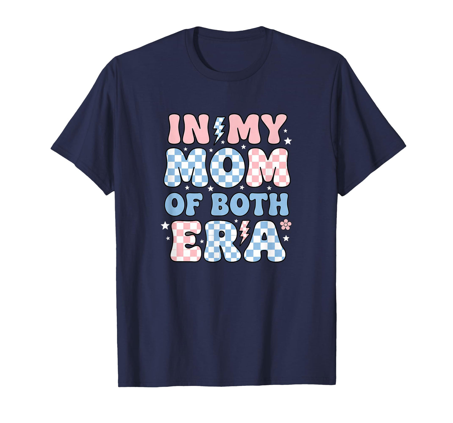 in My Mom of Both Era Mom Retro Mama of Both Groovy Design T-Shirt