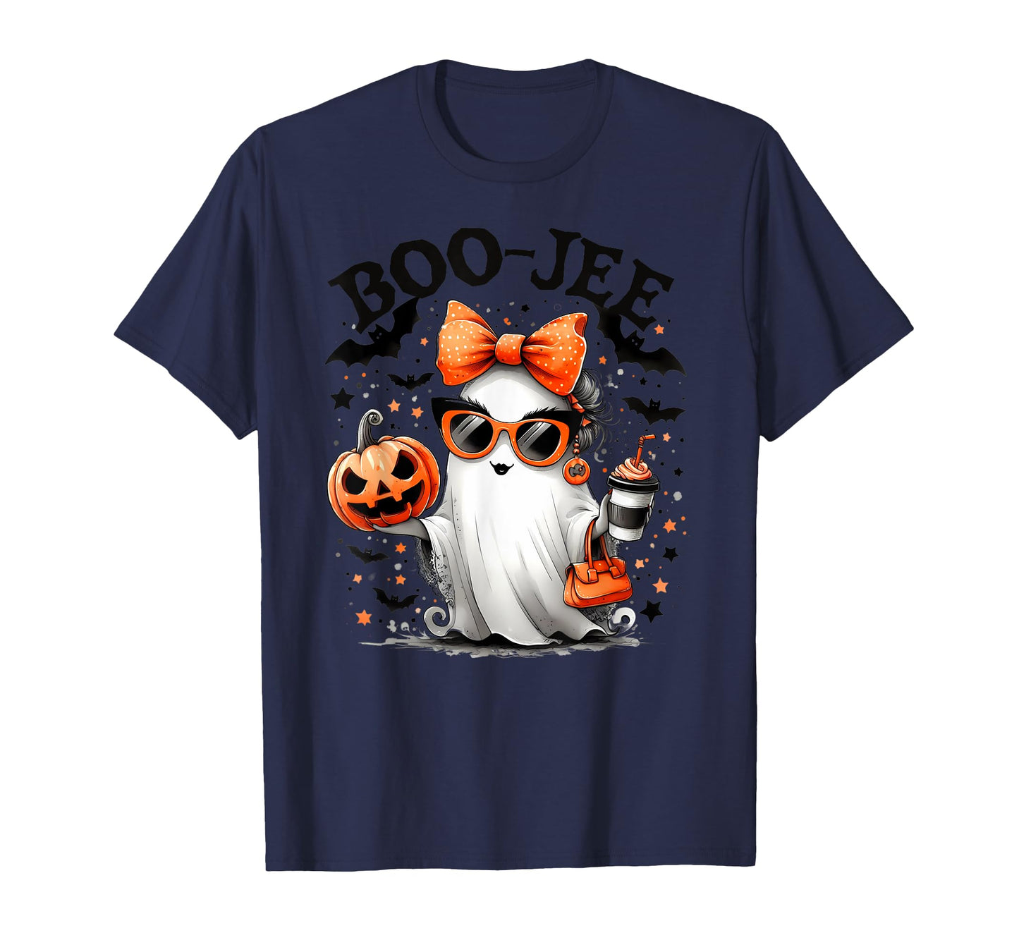 Halloween Trick or Treat BOO-GEE Ghost And Pumpkin T-Shirt