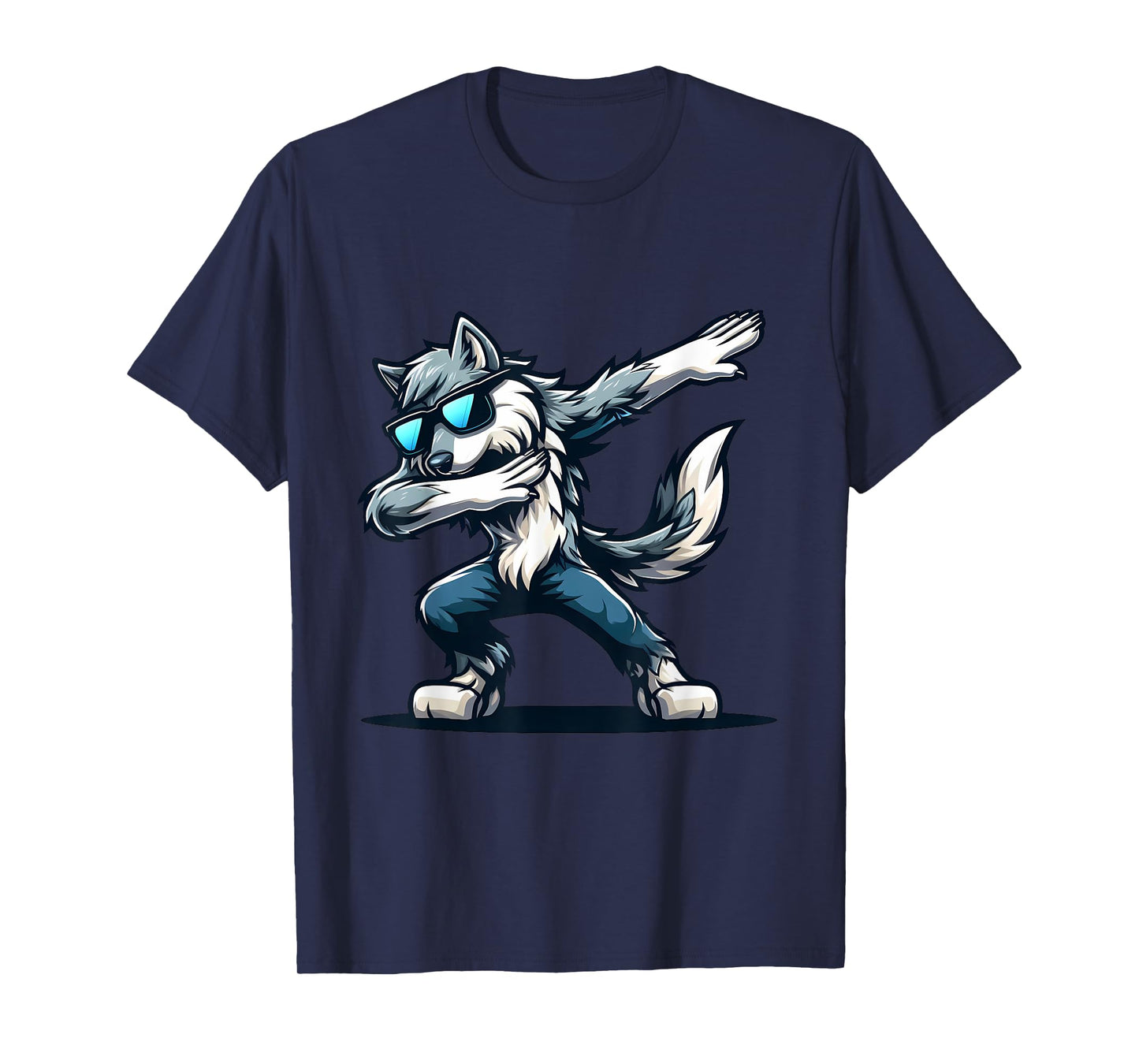 Funny Dab Timber Wolf Dancing Dabbing Wolf T-Shirt