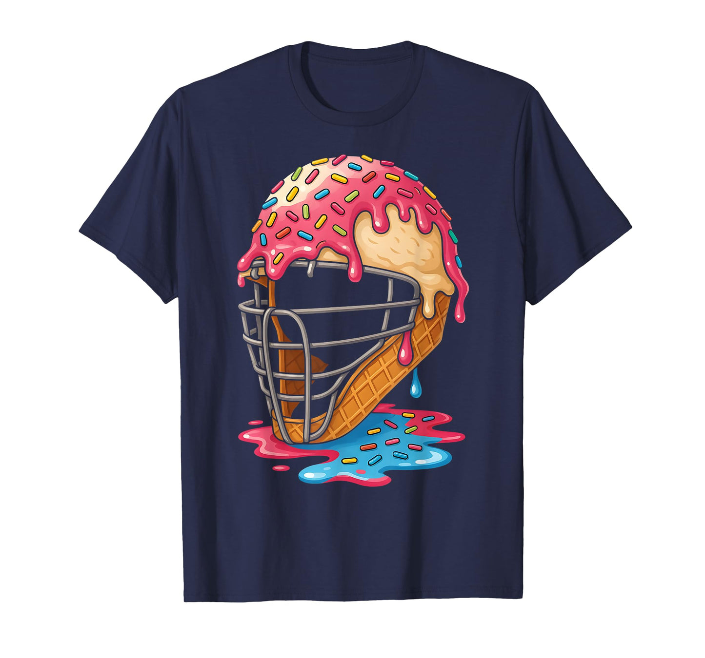 Baseball Ice Cream Drip Catcher Helmet Boys Respect The Drip T-Shirt