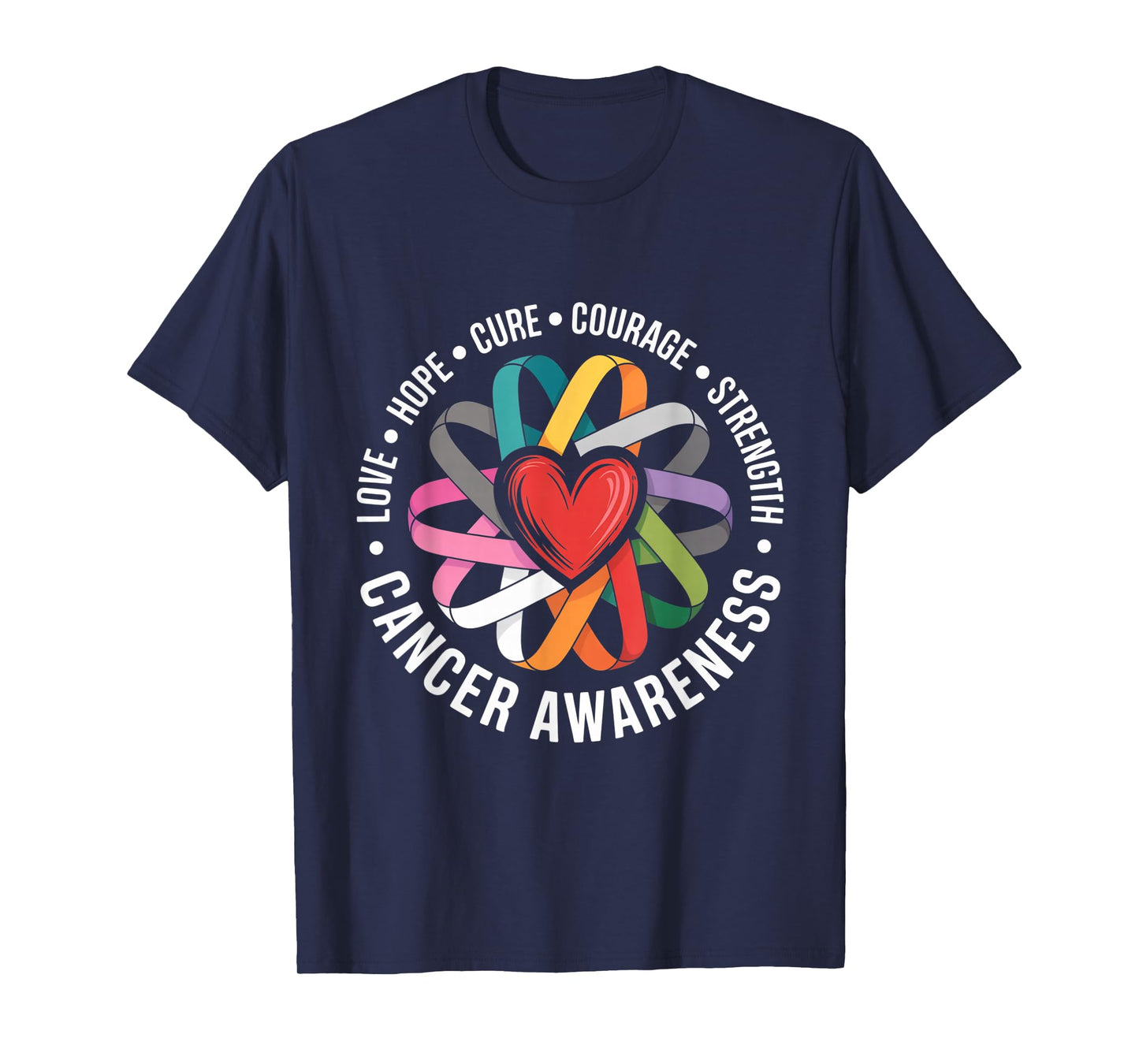Cancer Awareness Multicolor Ribbon for Cancer Awareness T-Shirt