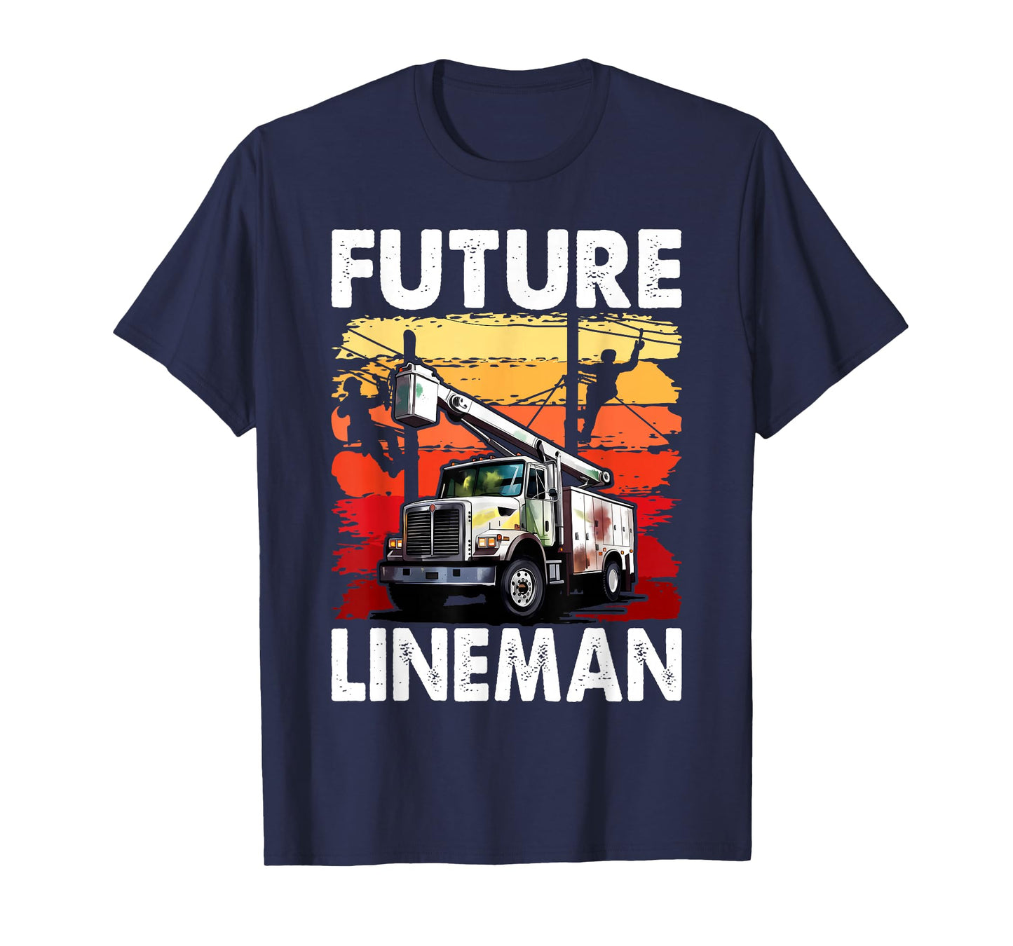 Future Lineman Bucket Truck Kid Future Electric Cable To Be T-Shirt