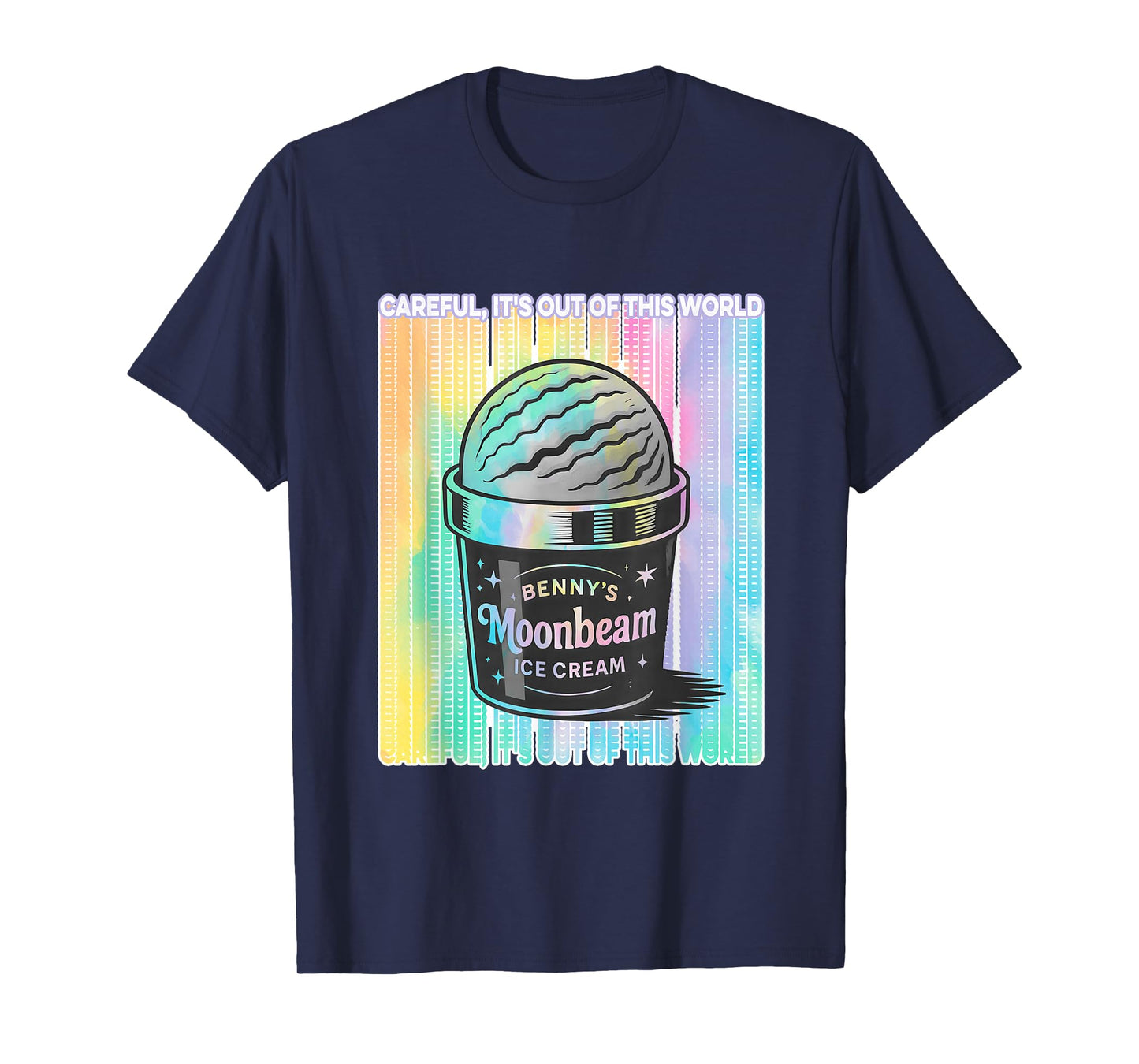 Vintage Moonbeam Ice Cream Truck Retro Double Scoop Popsicle T-Shirt