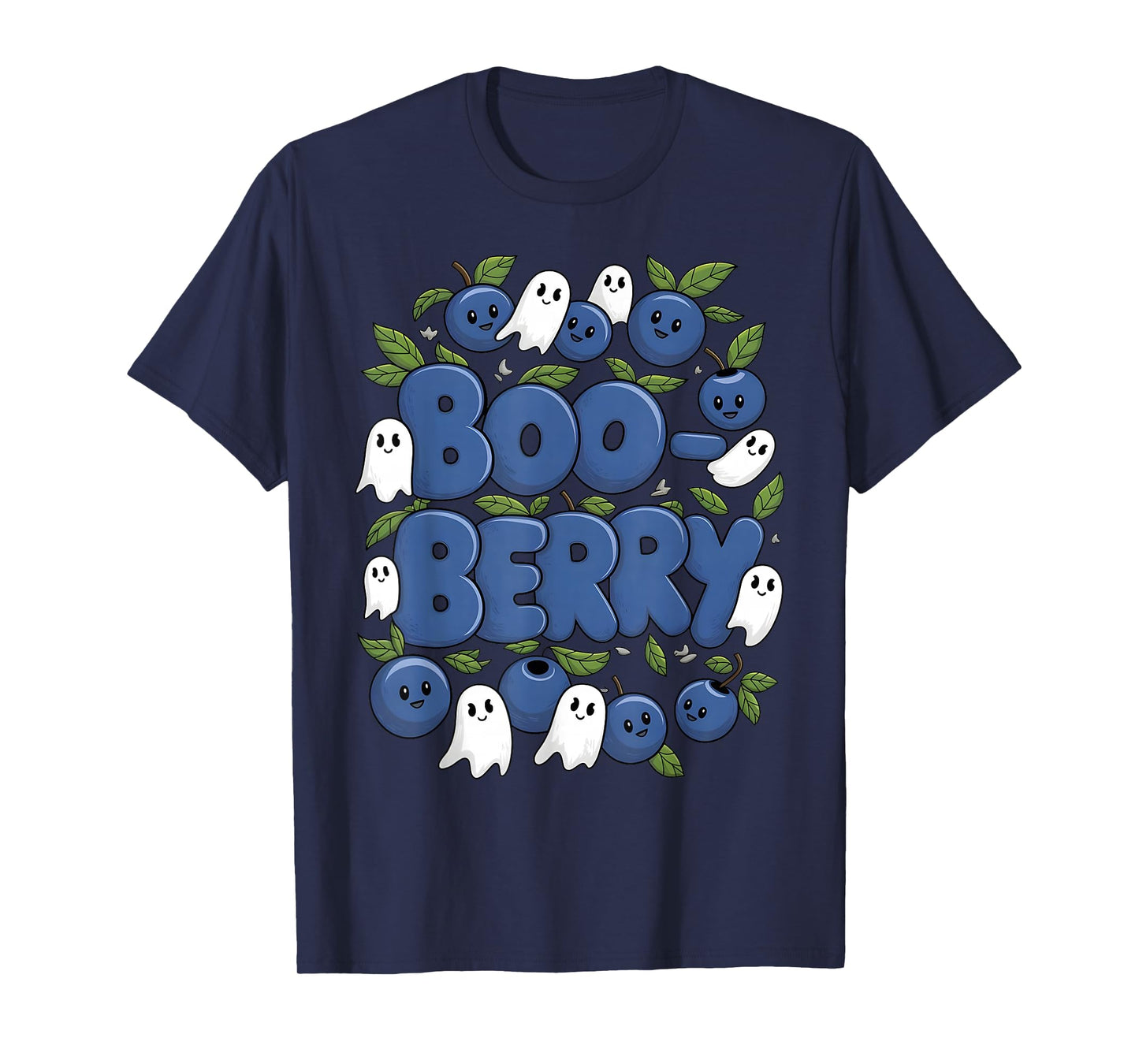 Boo Berry Blueberry Halloween Funny Ghost Costume Boys Girls T-Shirt
