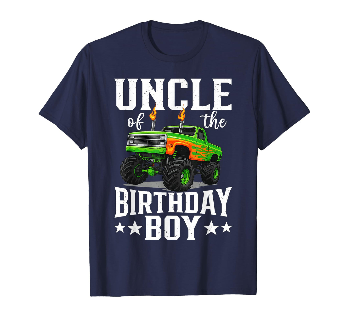 Uncle of The Birthday Boy Monster Truck Family T-Shirt