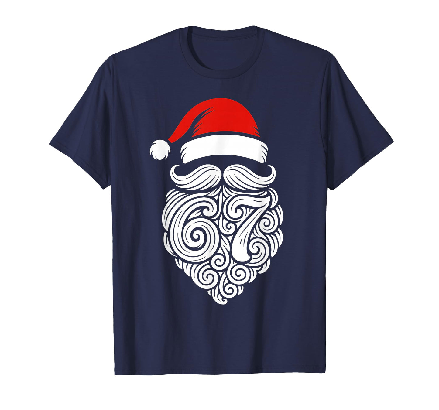 Funny Six Seven 6 7 Meme Santa Christmas Shirt Men Boys Teen T-Shirt