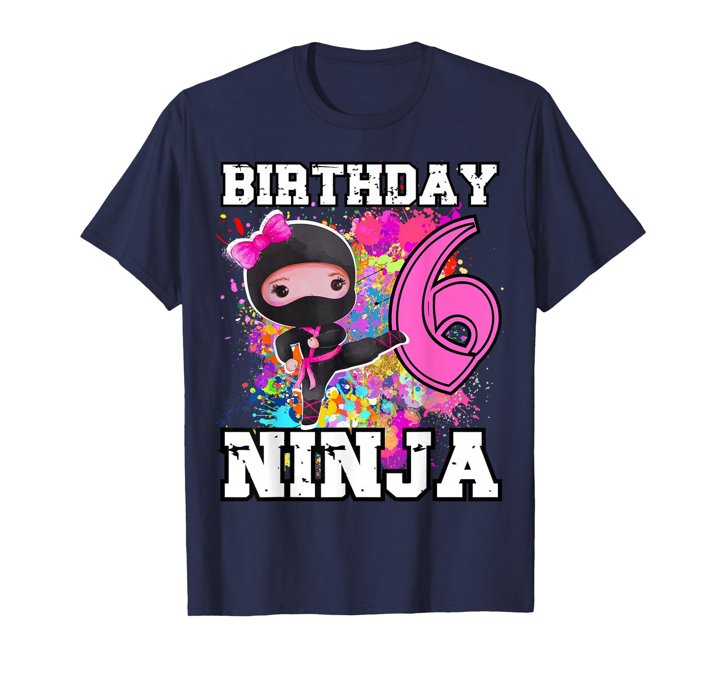 Birthday Ninja 6 year old Funny Ninja Party Birthday T-Shirt