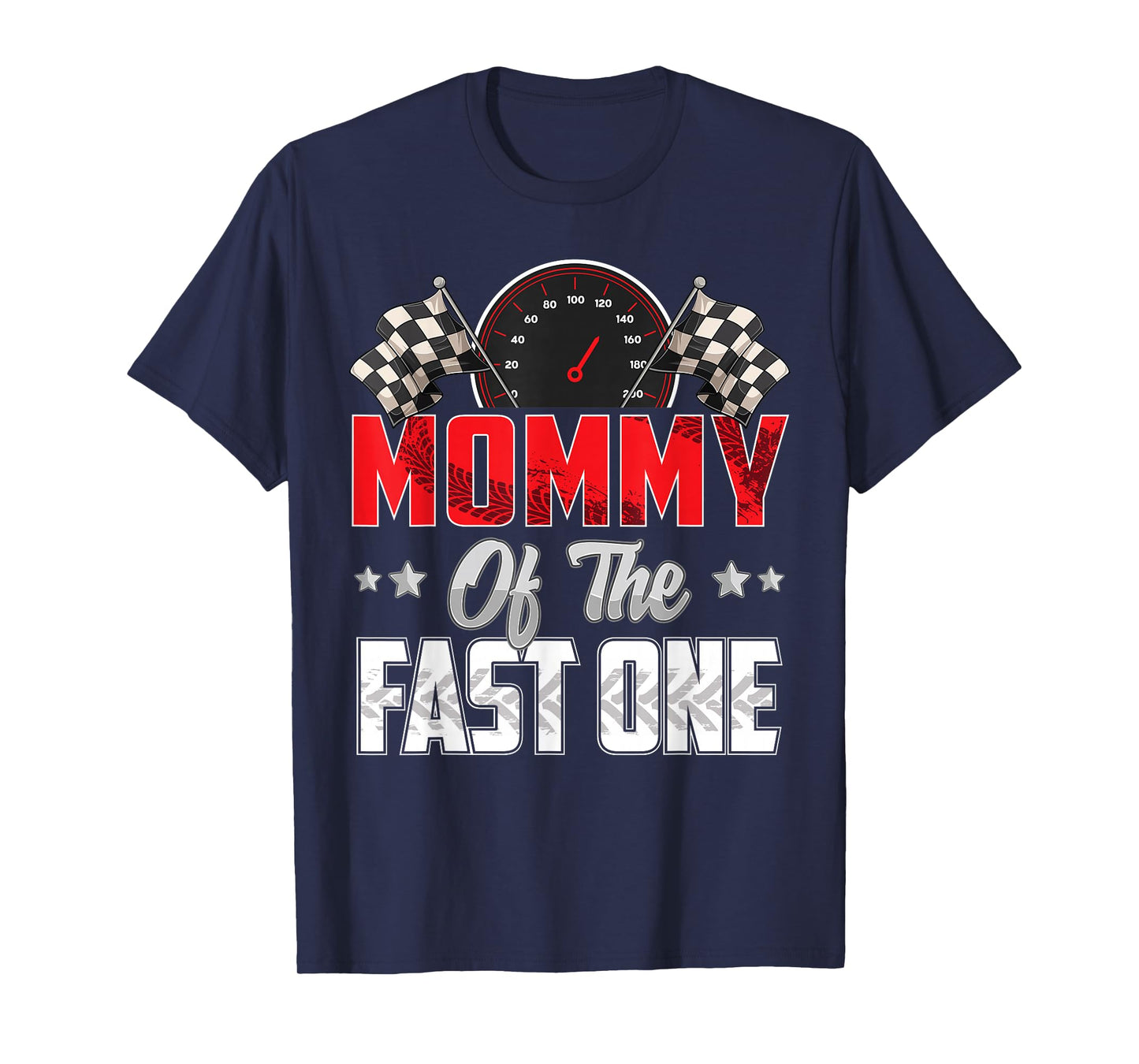 1 year old racing car fast one birthday 1st Family Mommy T-Shirt