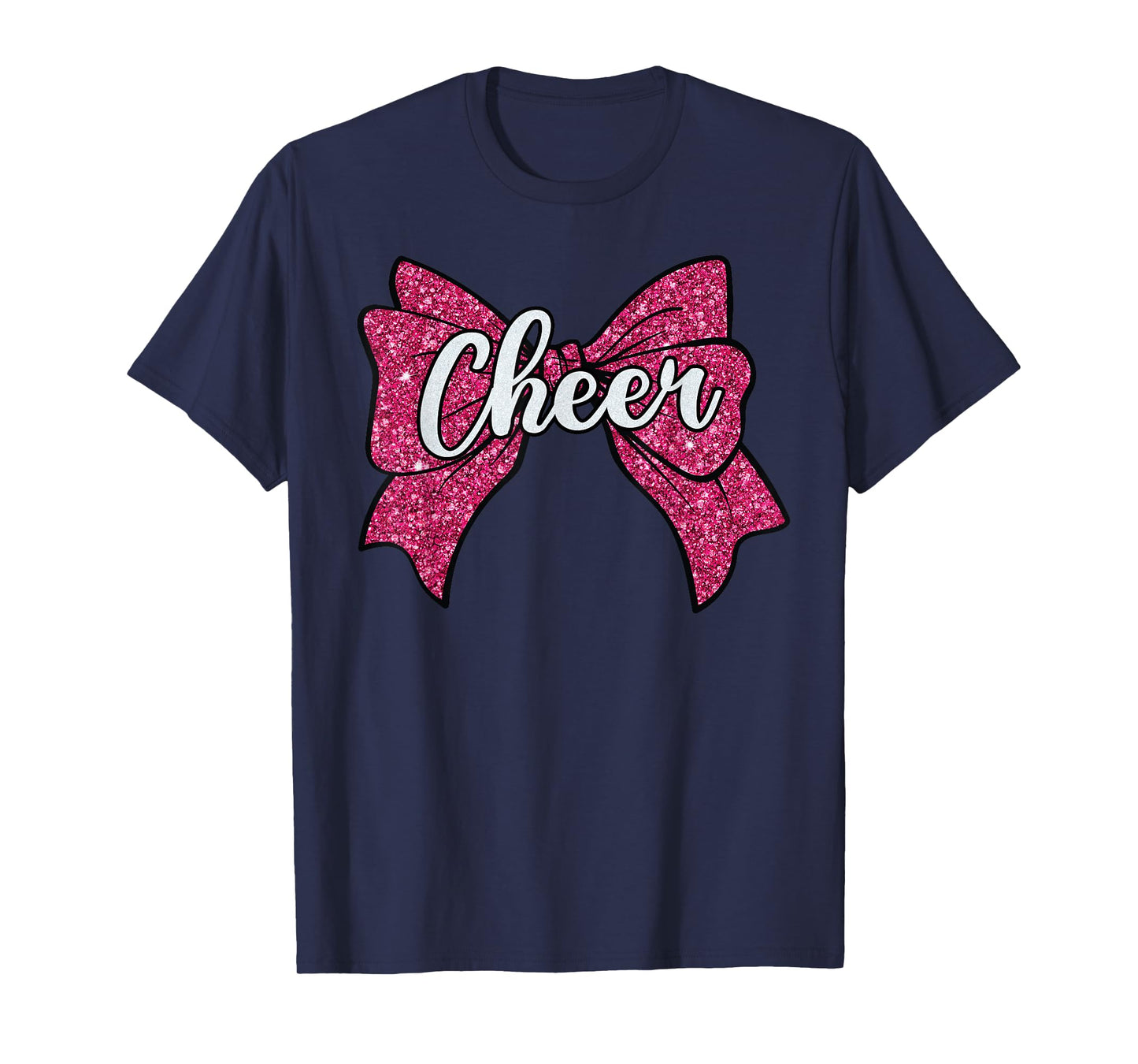 Coquette Cheer Bow Pink Funny Sport Cheerleader Cheerleading T-Shirt