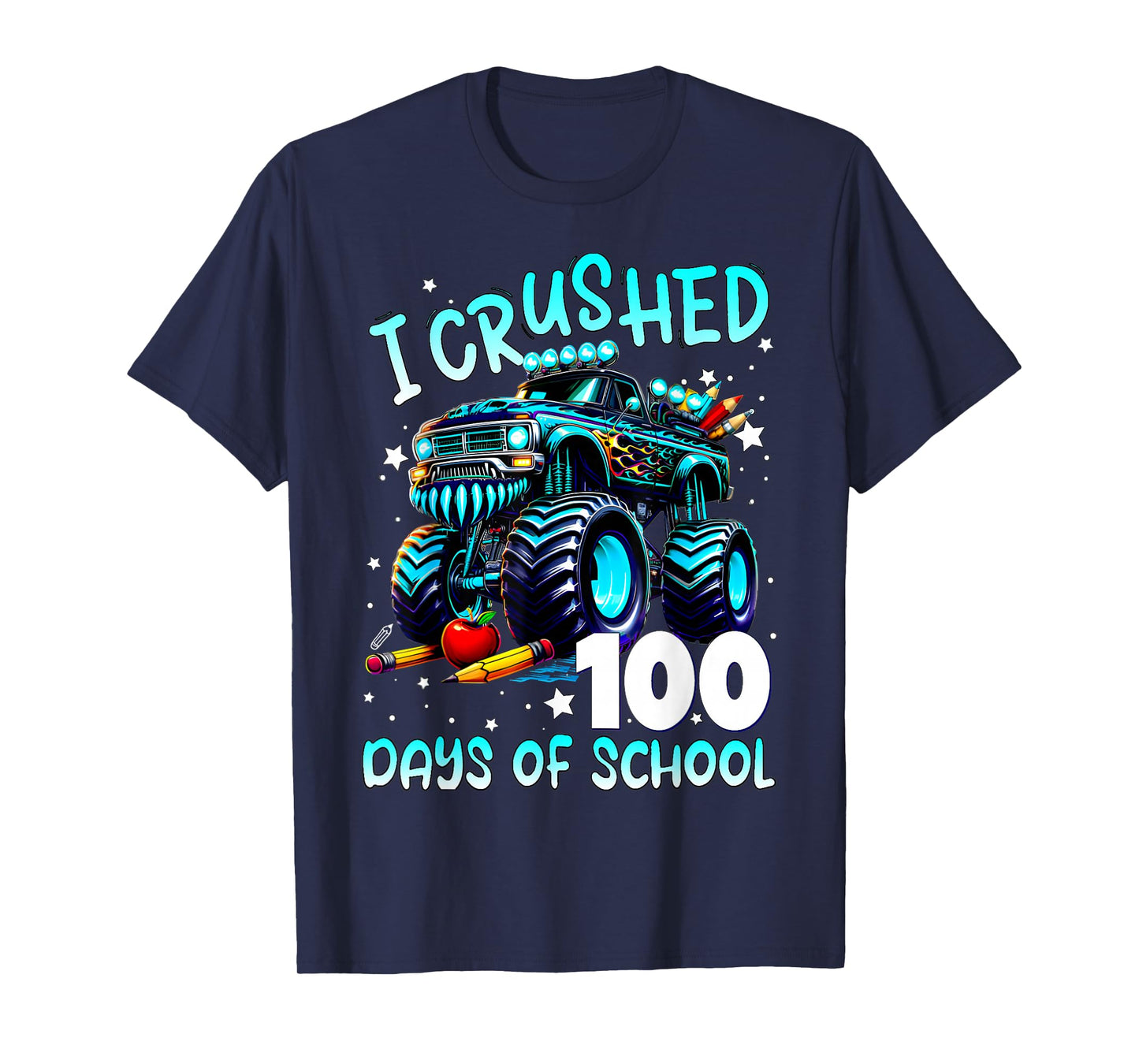 I Crushed 100 Days of School Truck 100th Day of School Boys T-Shirt