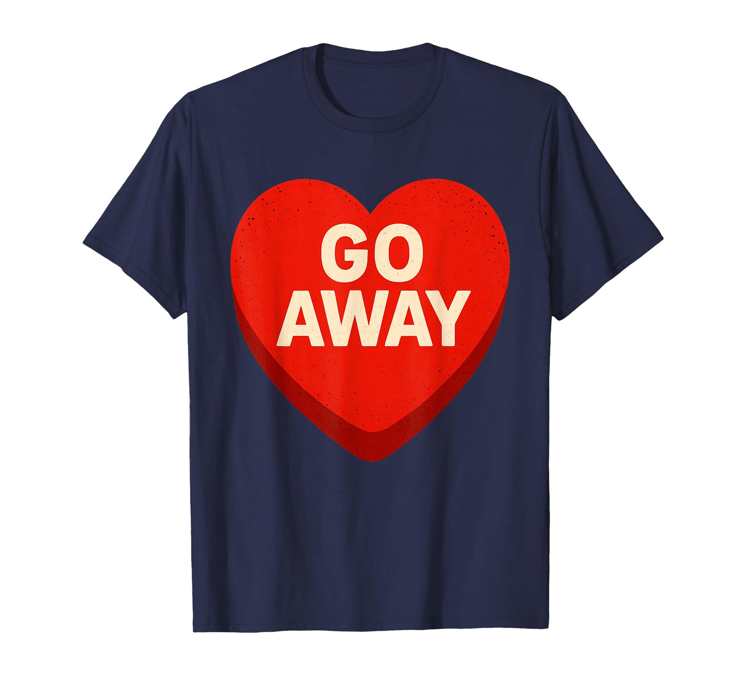 Anti Valentines Day Goth Emo Candy Heart Go Away T-Shirt