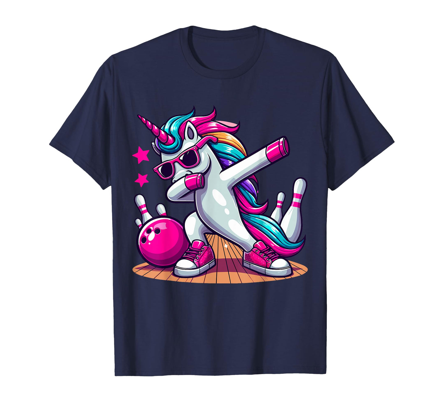 Dabbing Unicorn Bowling T-Shirt