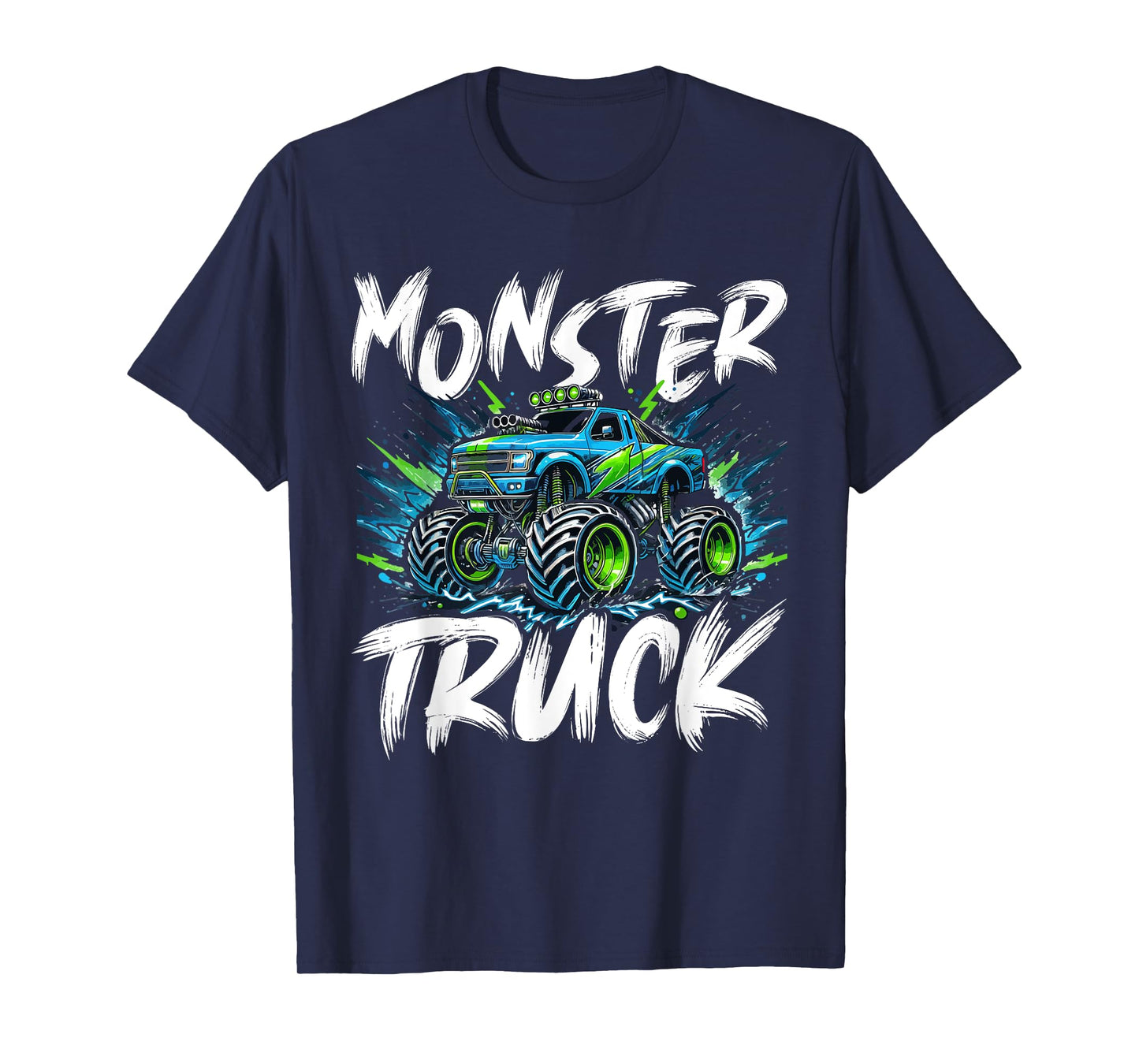 Monster Truck Men Kids Boys T-Shirt