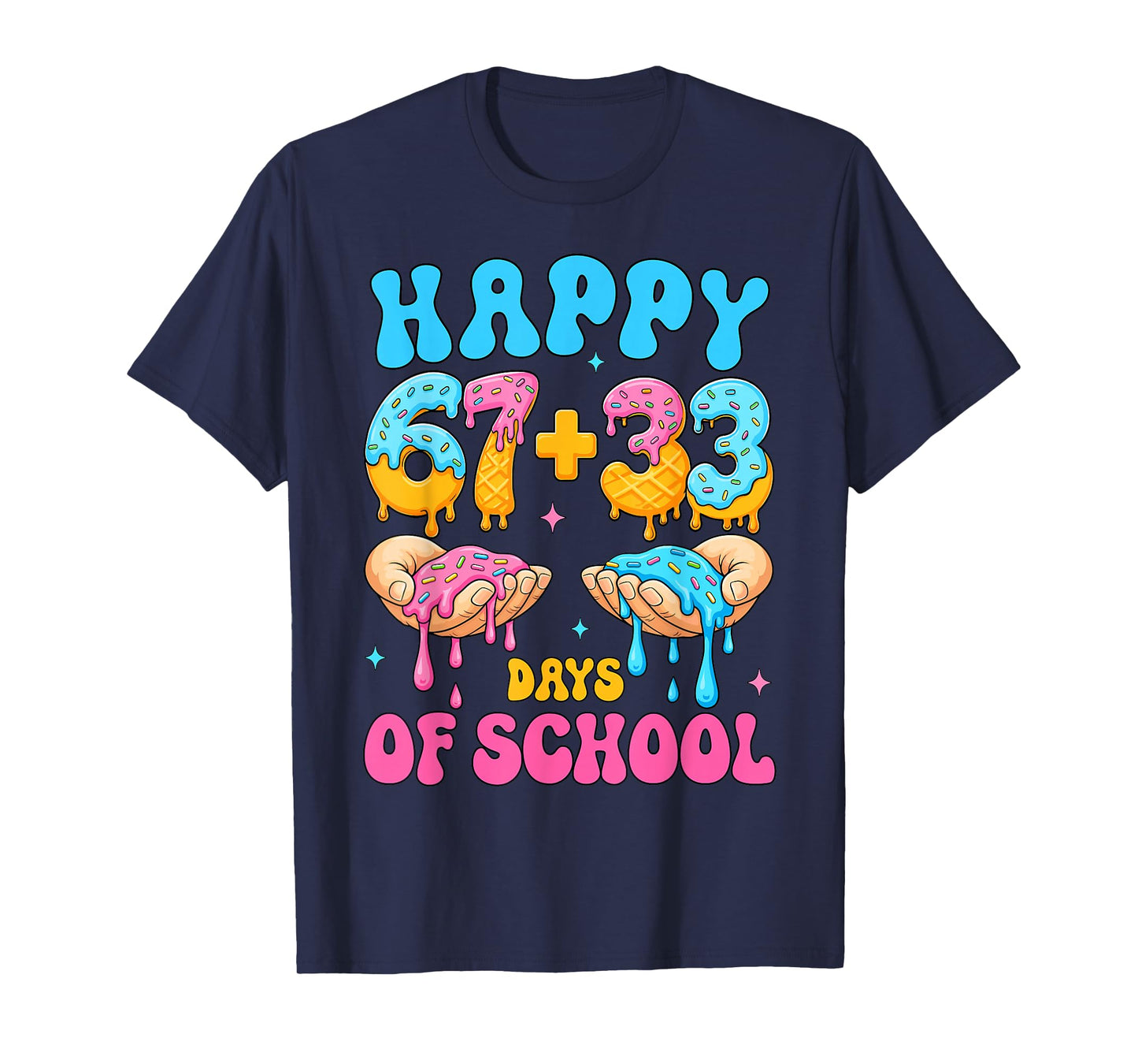 67 + 33 Days of School 100th Day of School Kids Boys Girls T-Shirt
