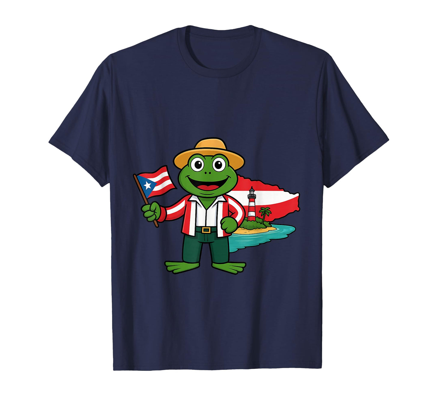Puerto Rico Coqui Frog Flag Shirt for Men Women Kids T-Shirt