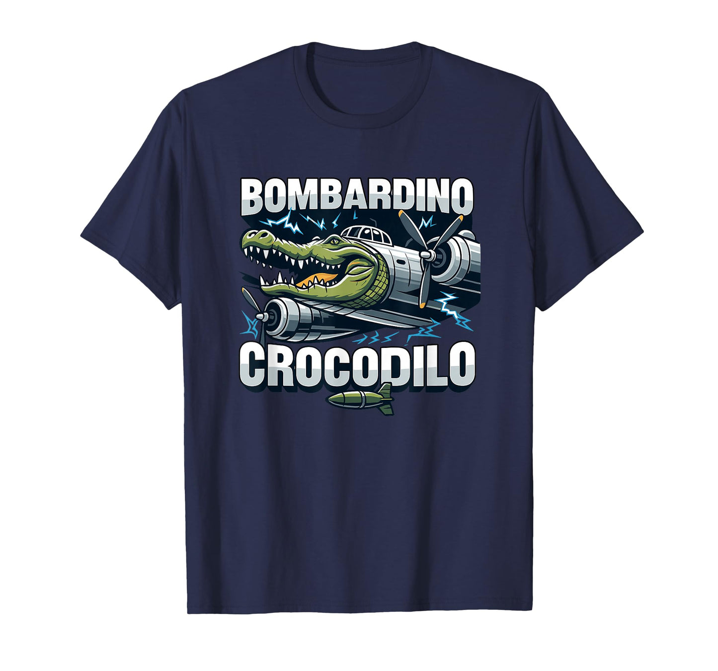 Italian Brainrot Bombardino Crocodilo, Funny Brain Rot Meme T-Shirt