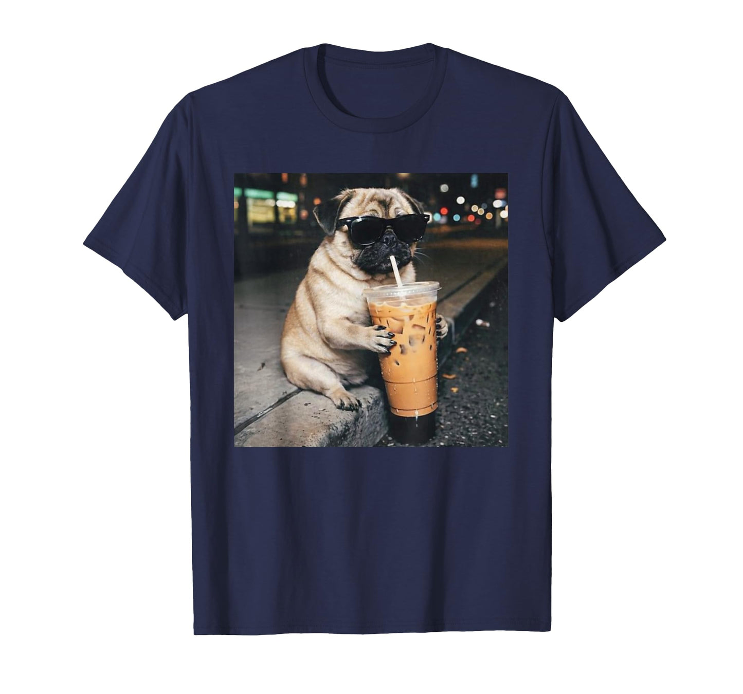 Pug Iced Coffee T-Shirt