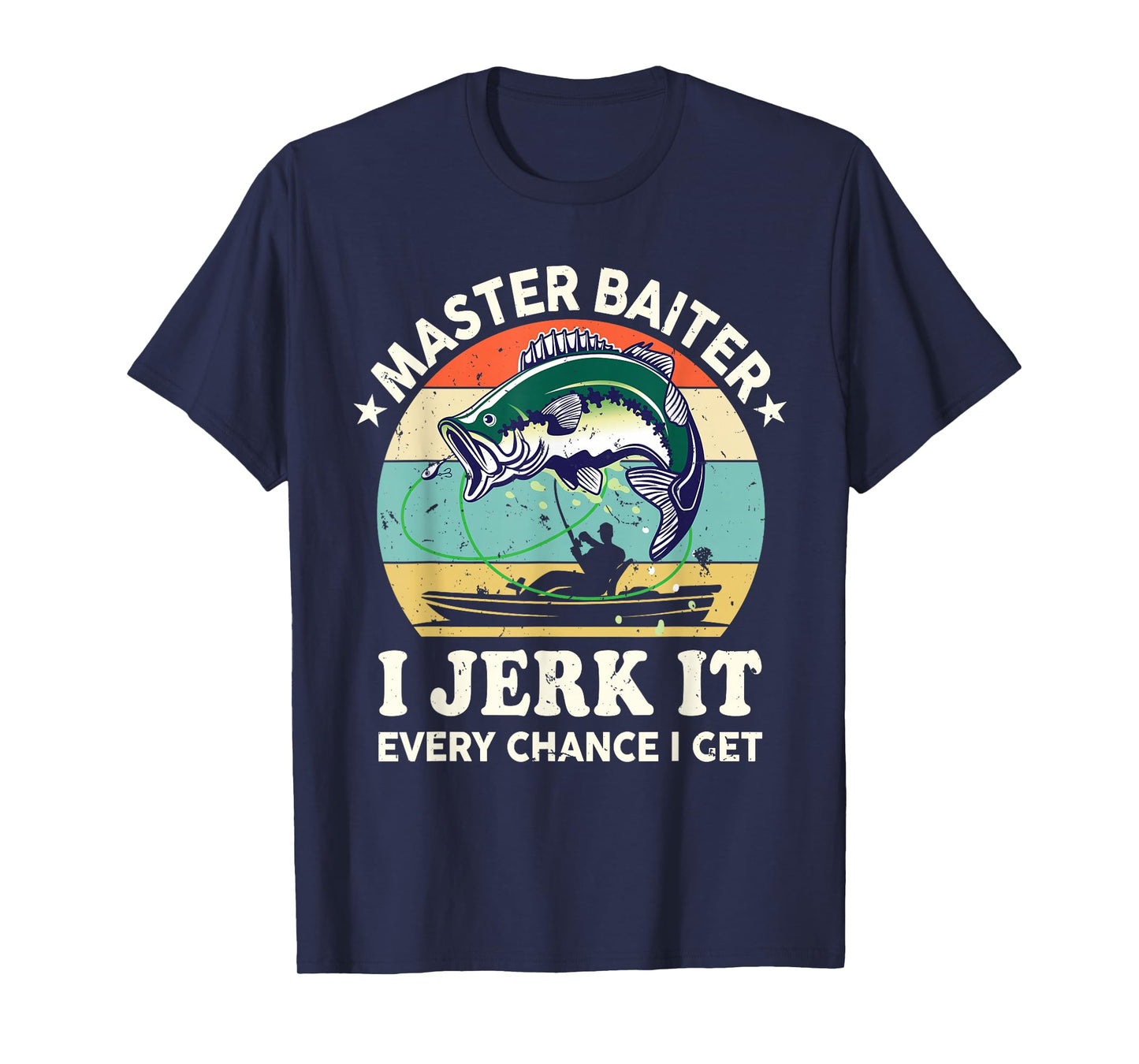 Master-Baiter Kayak Fishing-Shirt Dad Grandpa Bass Fish T-Shirt