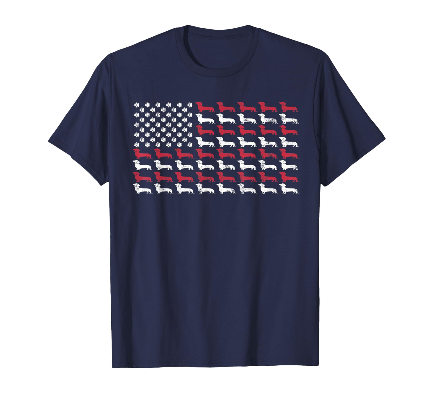 American Flag Dachshund Patriotic Dog Men Women 4th Of July T-Shirt