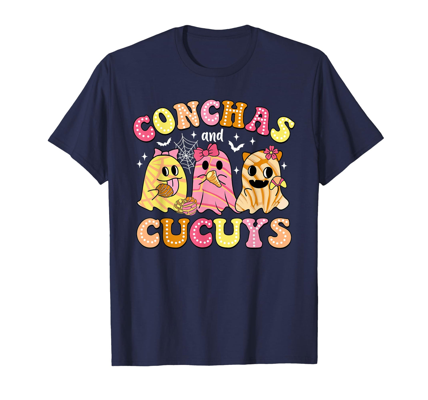 Conchas And Cucuys Ghost Mexican Spanish Halloween T-Shirt
