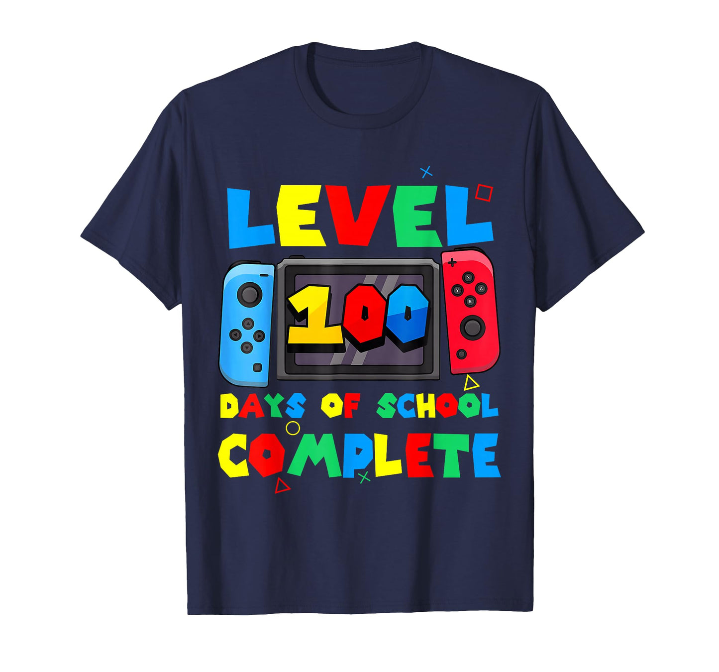 Game Controller Level 100 Days of School Complete Boys Girls T-Shirt