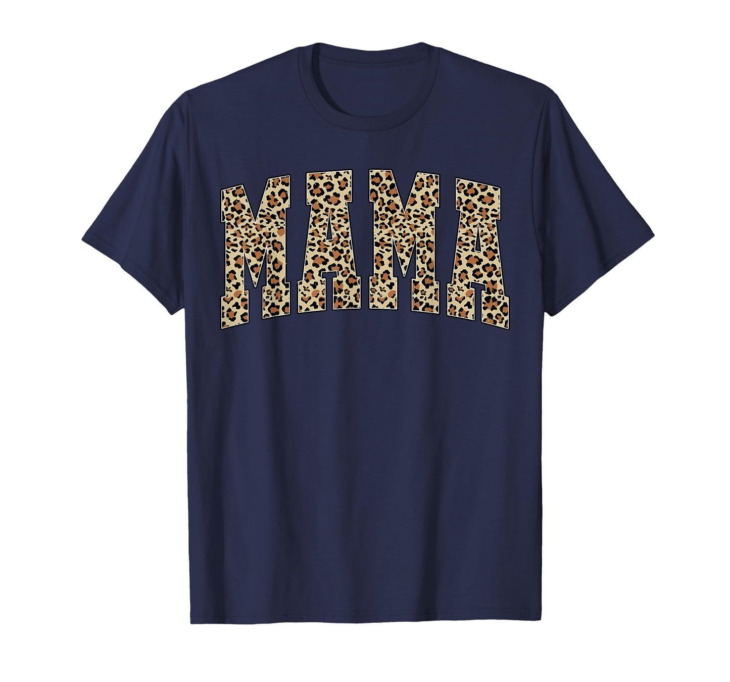 Retro Varsity Mama Mom Leopard Cheetah Mother's Day T-Shirt