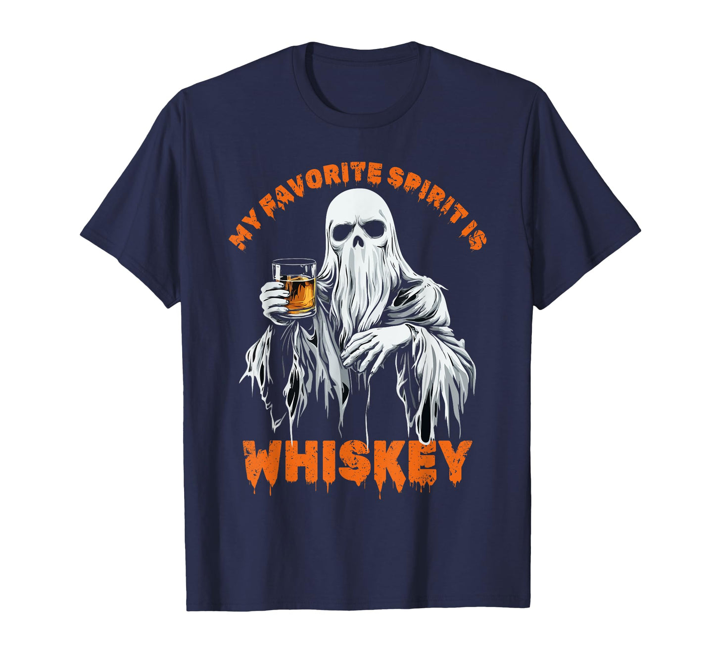 My Favorite Spirit Is Whiskey Halloween Ghost Costume T-Shirt