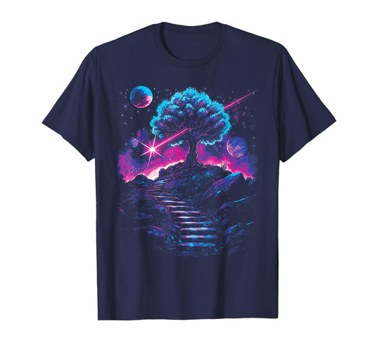 Astronaut Infinity Steps Outer Space Explorer Galaxy Science T-Shirt