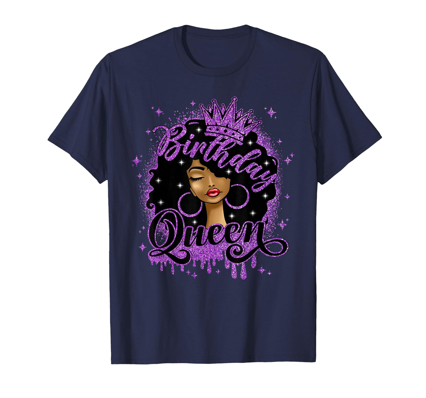 Birthday Queen Curly Afro Black Women It's My Birthday T-Shirt