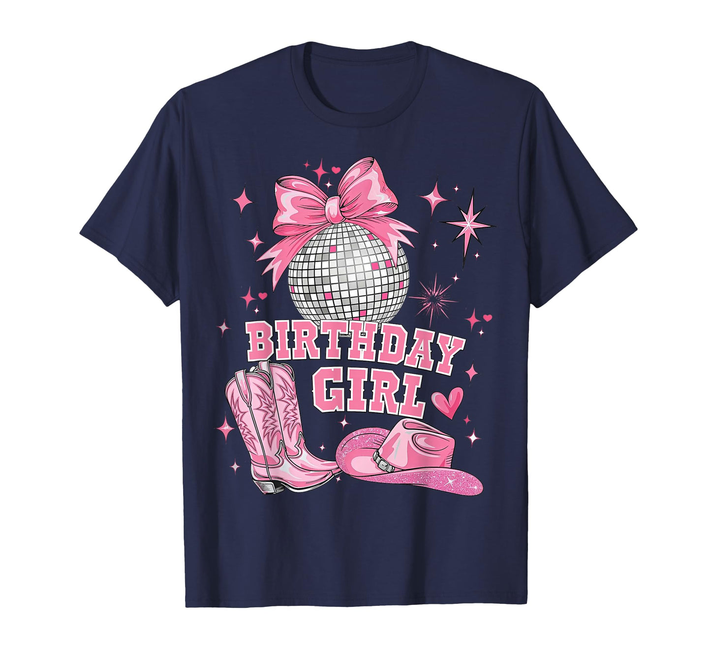 Birthday Cowgirl Western Disco Birthday Girl Party T-Shirt