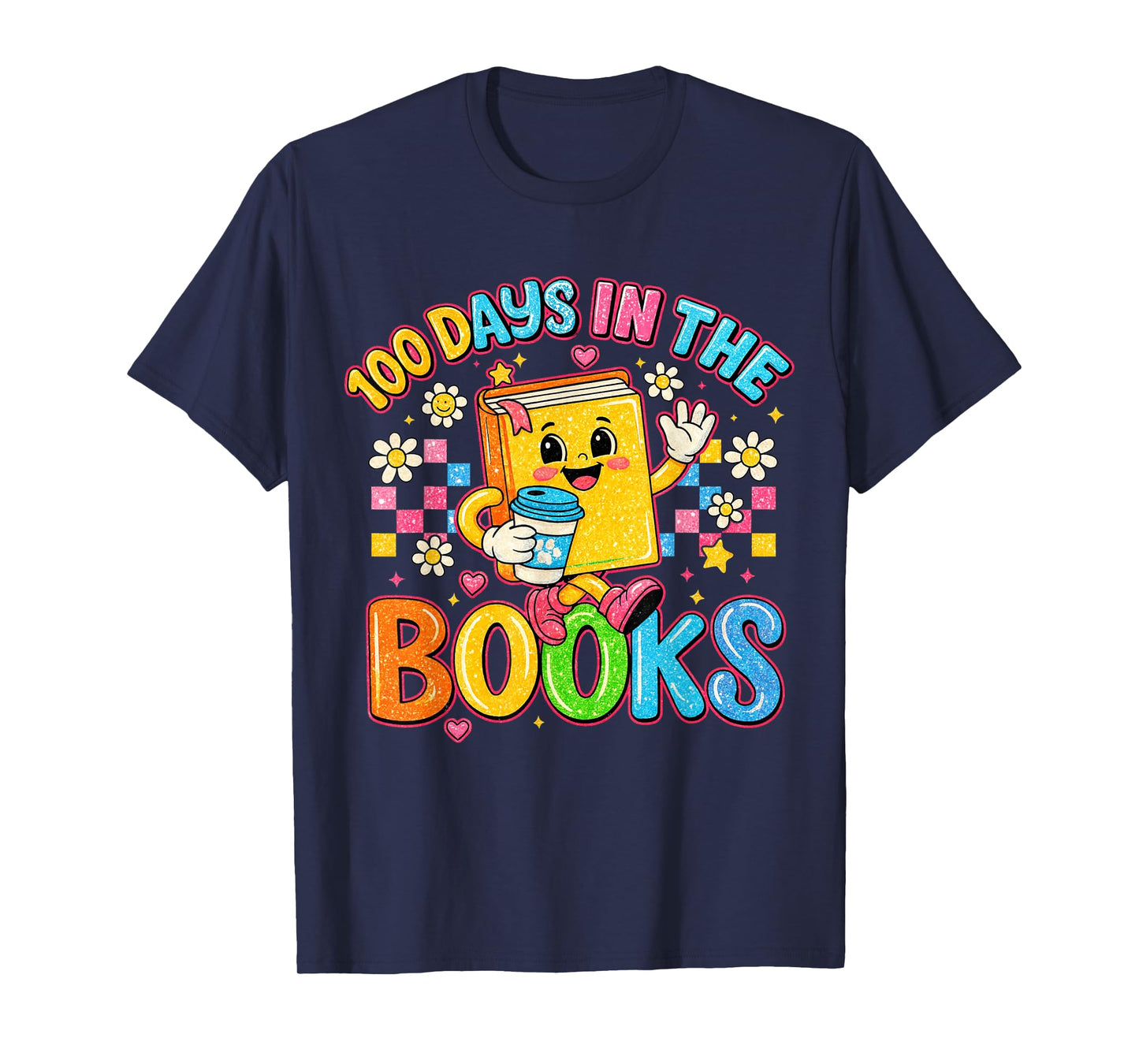 Preppy 100 Days in The Books Teacher Reading Coffee T-Shirt