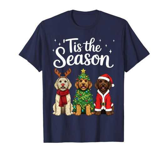 Tis The Season Goldendoodle Christmas Santa Doodle Dog Lover T-Shirt