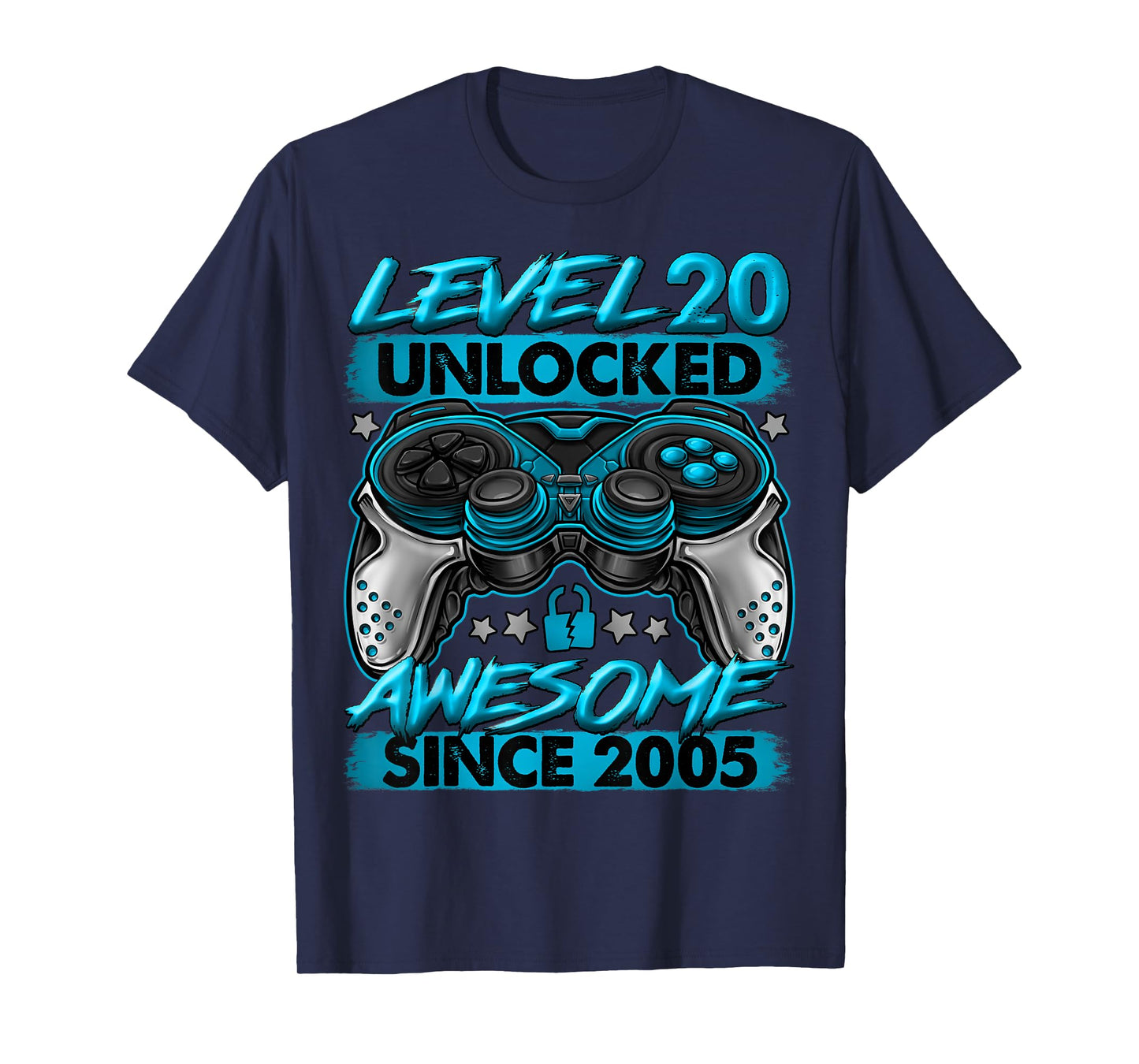Level 20 Unlocked 20 Year Old Gifts Boys 20th Birthday Boy T-Shirt