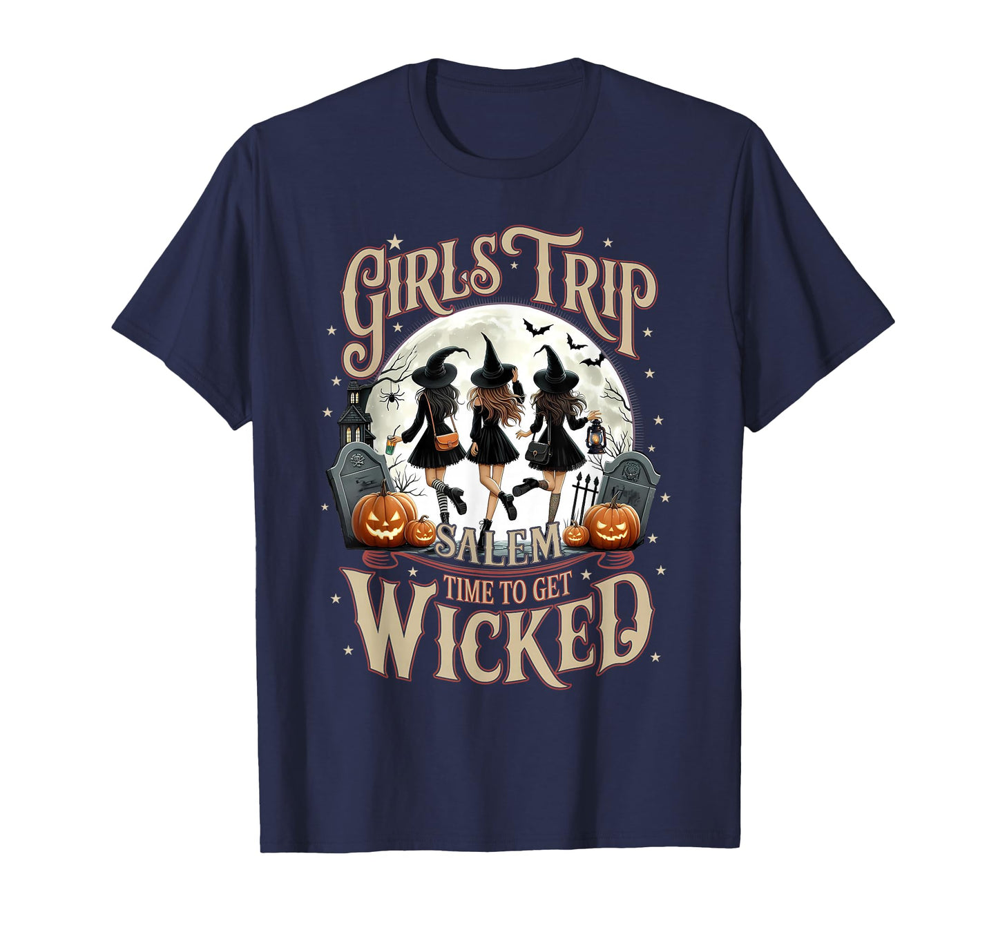 Vintage Salem 1692, Girls Trip Salem Time To Get Wicked T-Shirt