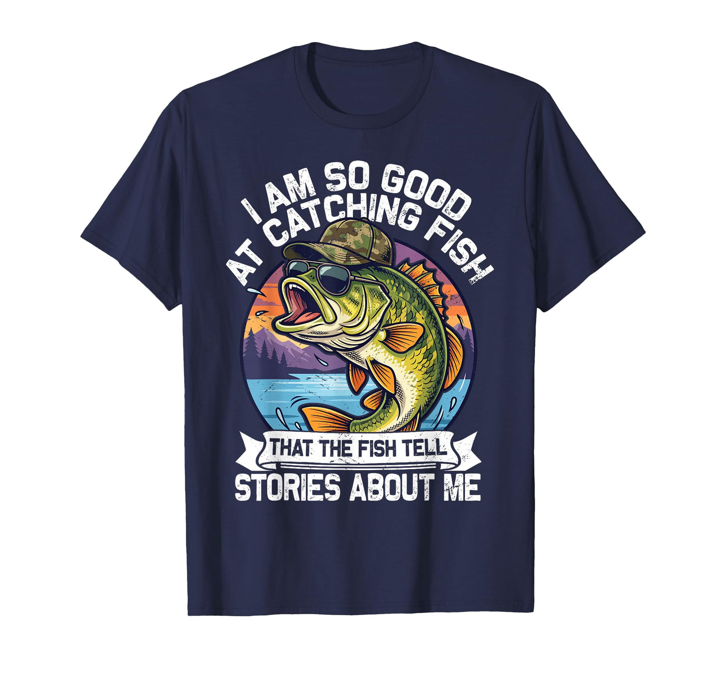 Funny Fishing Dad Men Funny Reel Cool Fish Bass Fishing T-Shirt