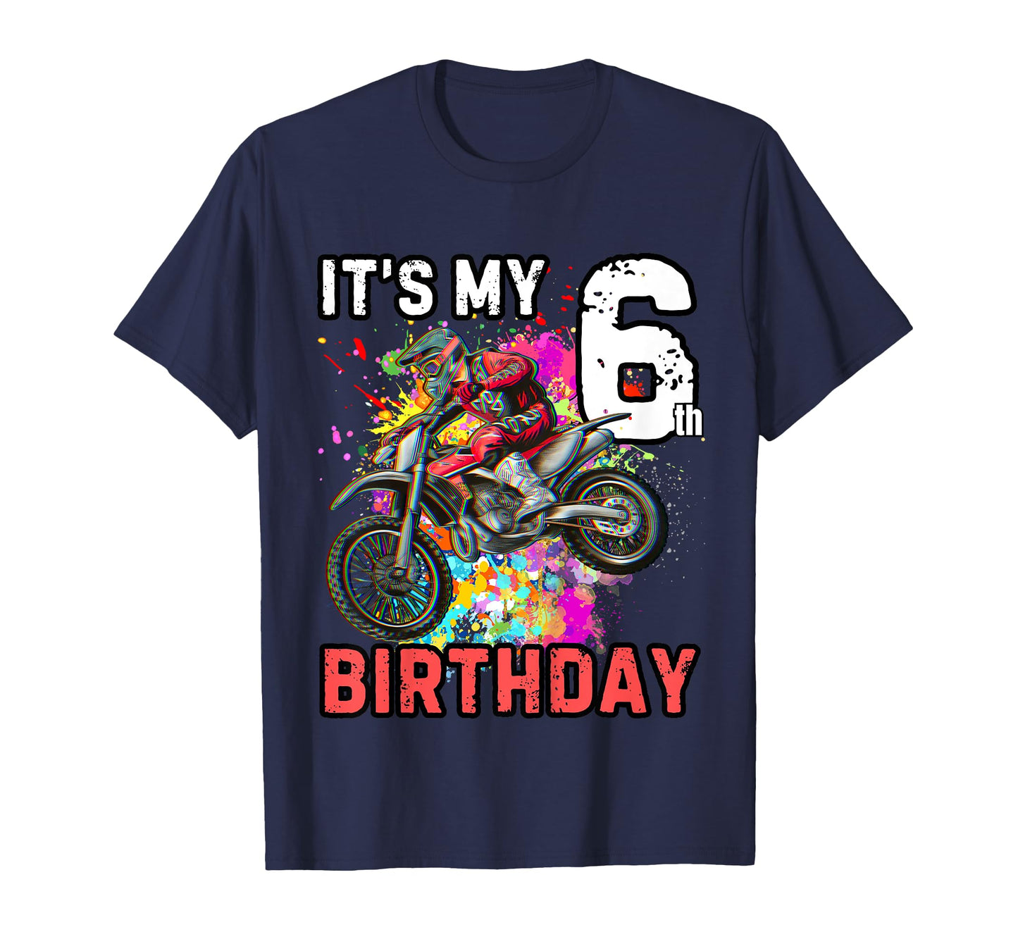 Kids It's my 6th Boy Birthday Dirt Bike MX Motocross Birthday T-Shirt