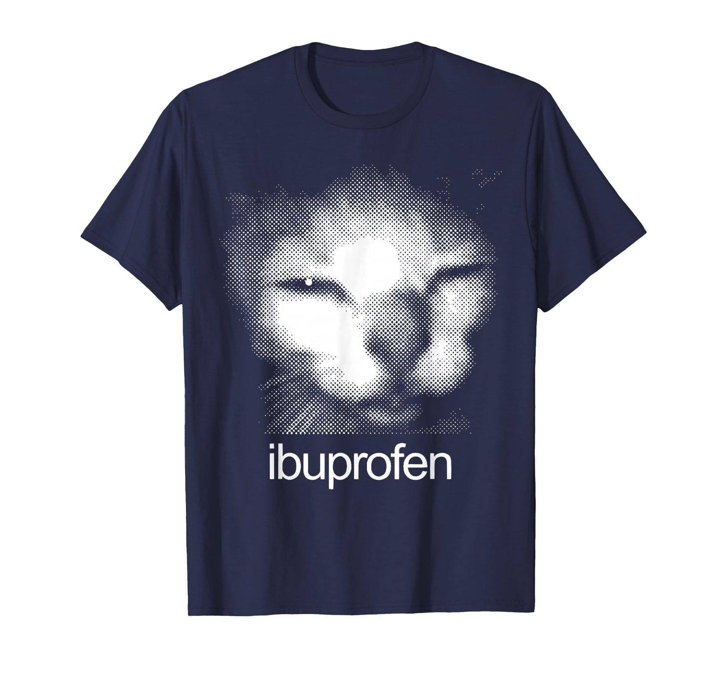 Funny Ibuprofen Cat Meme Retro Ugly Cat Face Mens Women T-Shirt