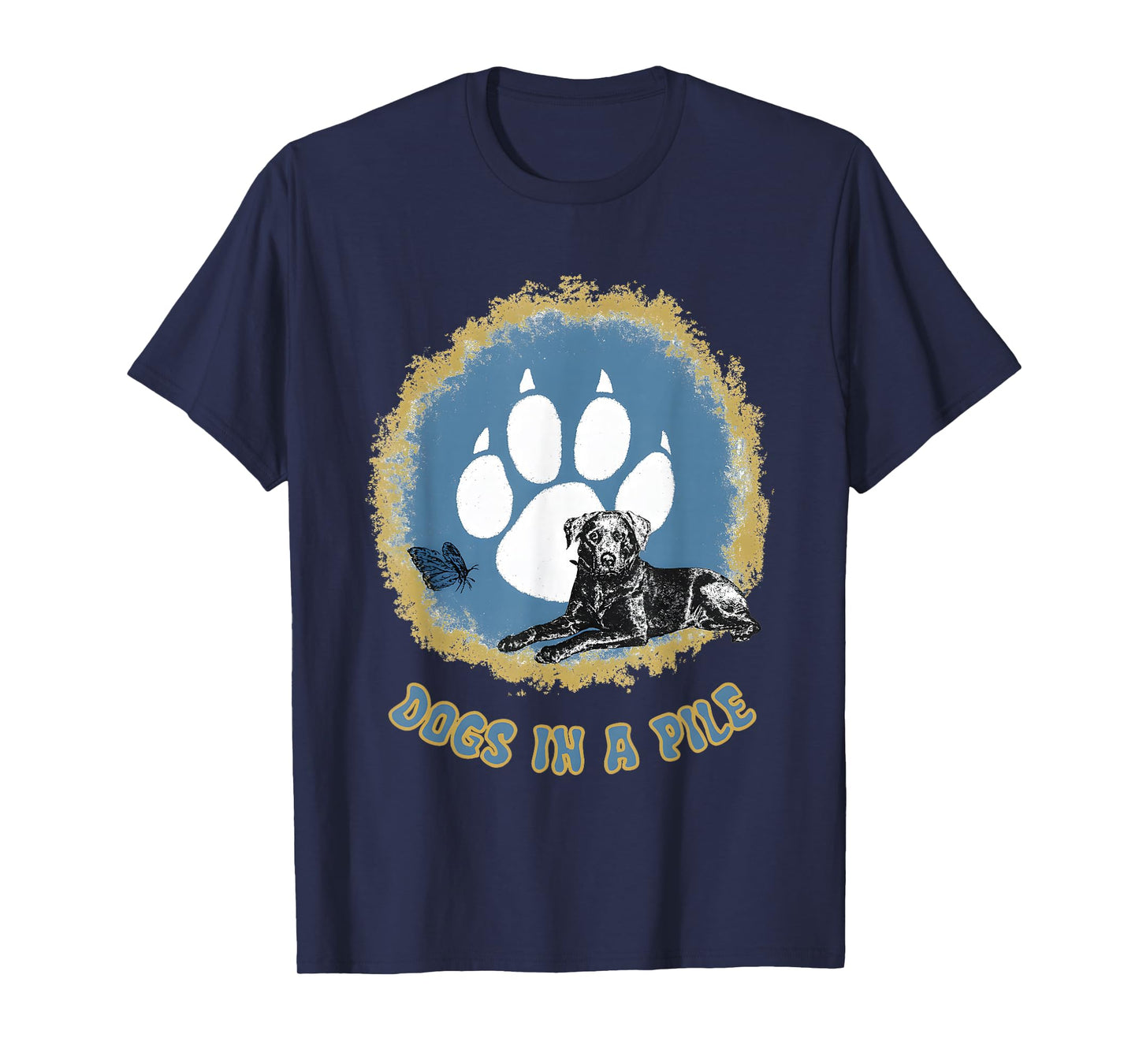 Dogs in A Pile Funny for Men Women T-Shirt