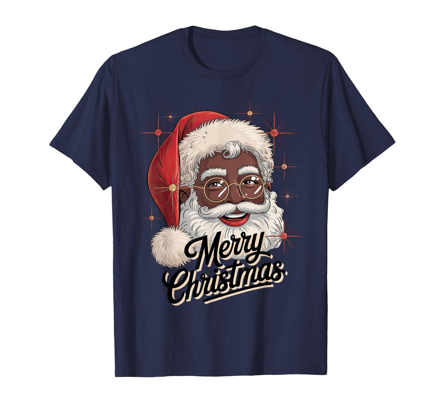 African American Santa Christmas Black Xmas T-Shirt